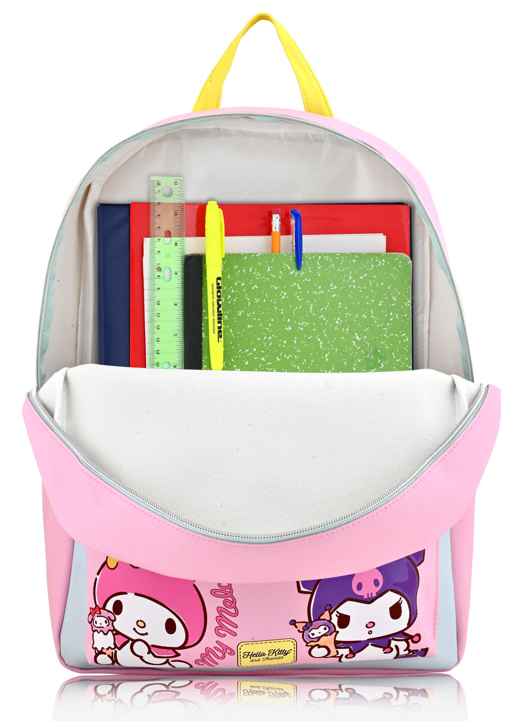 Hello Kitty, Stitch, Princess, Care Bears or Mickey Mouse Backpack for Women, Men, Unisex | Cute PU Leather Large Backpack