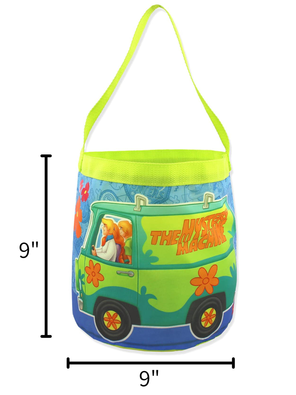 Scooby-Doo Mystery-Machine Kids Nylon Gift Basket Bucket Tote Bag (One Size, Blue)