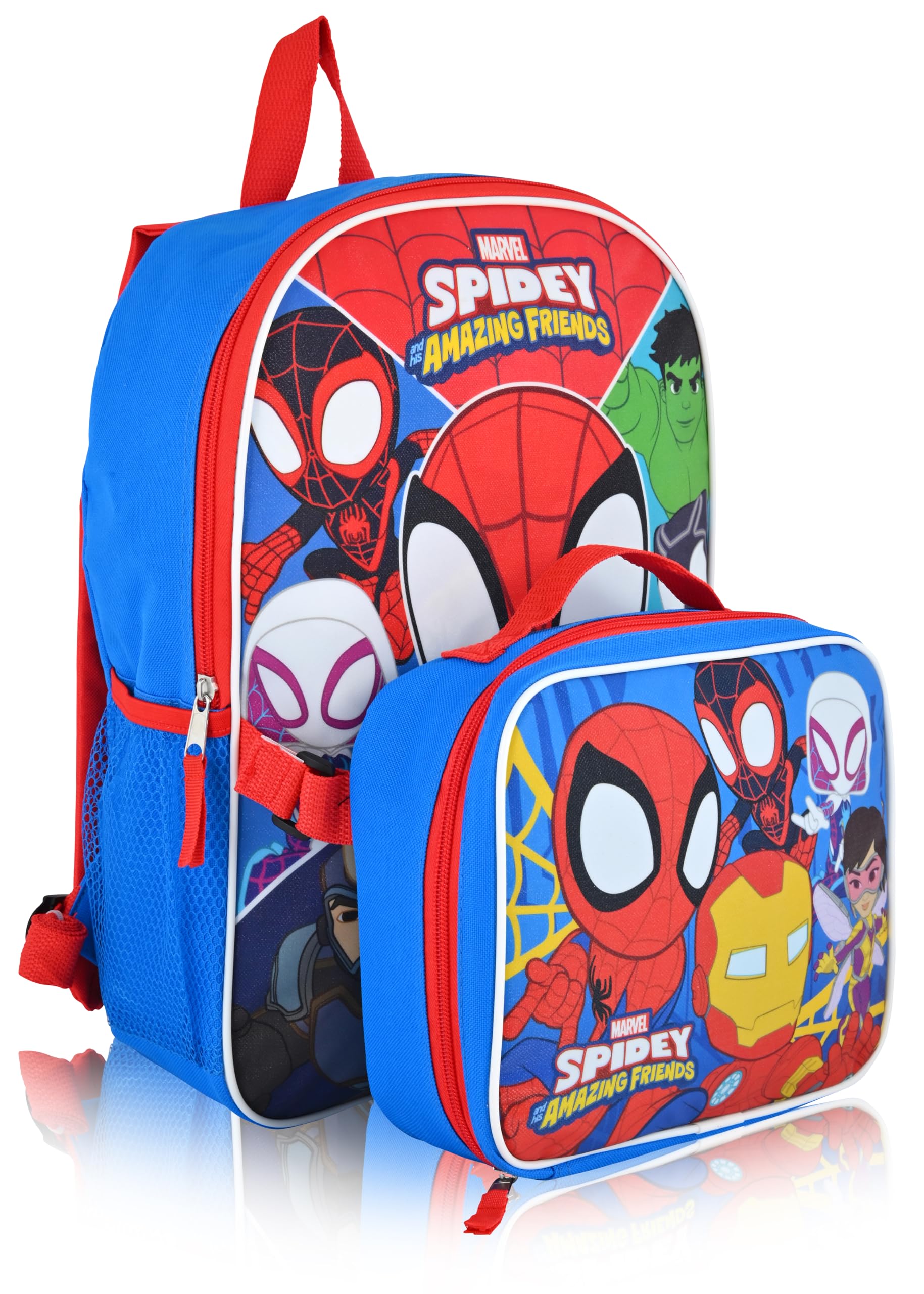 Disney Backpack for School and Lunch Box for Kids | Kids Knapsack and Insulated Lunch Bag Lunch Box for Girls, Boys, Toddlers