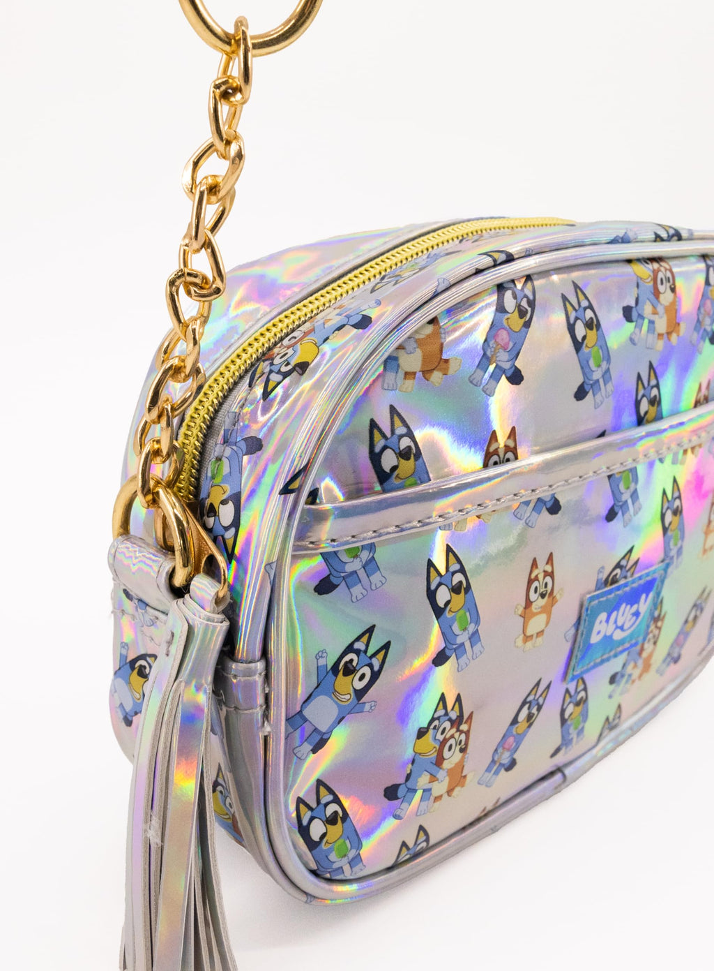 Fast Forward Bluey Purse Crossbody Handbag for Women | Bluey Metallic Vinyl Women's Shoulder Handbag | Bluey Accessories for Girls