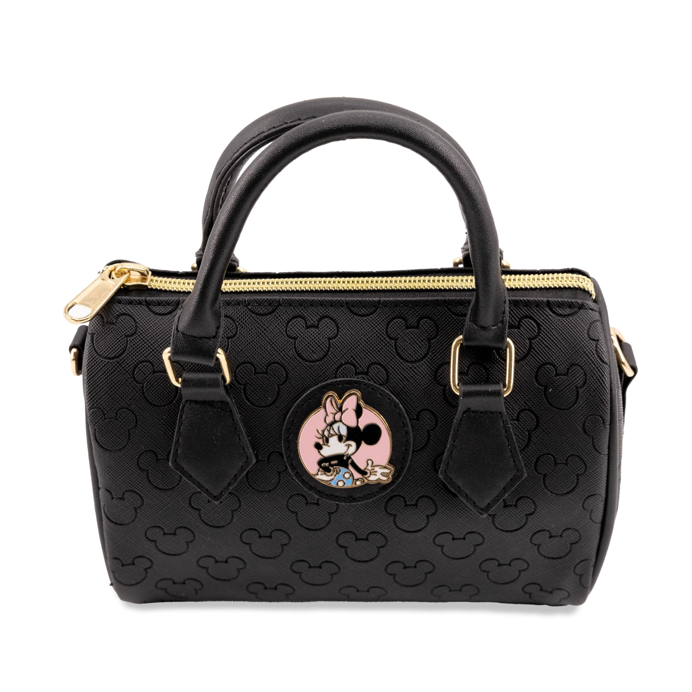 Disney Minnie Mouse Mini Purse Crossbody Handbag for Women | Leather Women's Shoulder Handbag Satchel with Embossed Print | Minnie Mouse Accessories for Girls, Boys, Adults, Unisex