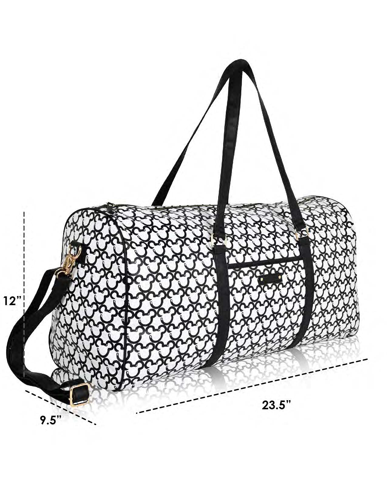 Mickey Mouse Overnight Duffle Bag - Mickey & Minnie Mouse Classic Premium Overnight Duffle Bag