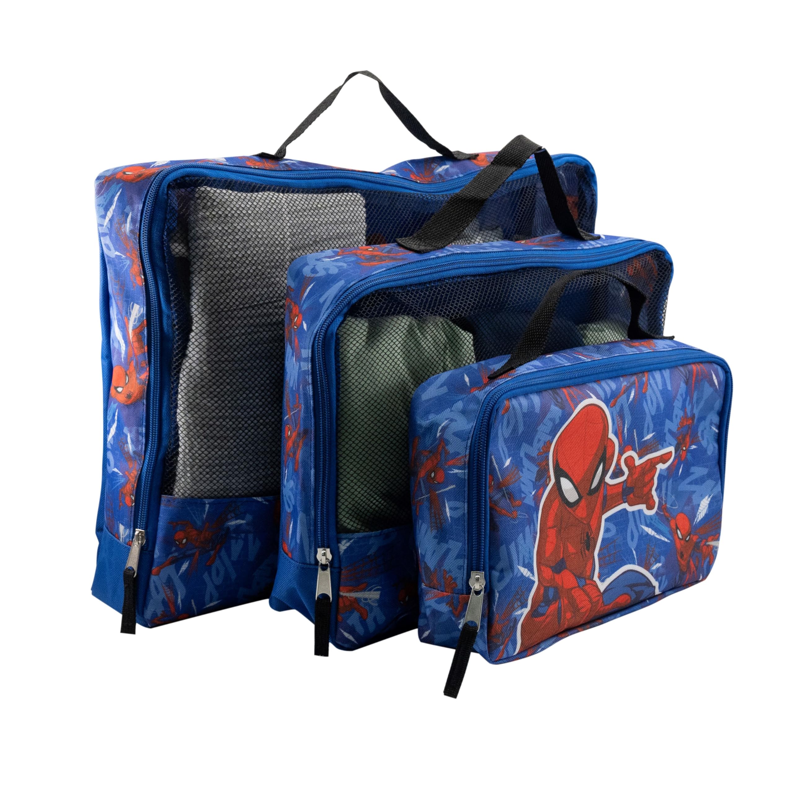 Bluey, Minnie Mouse or Spiderman Packing Cubes for Travel | Travel Accessories Travel Bags Luggage Organizer for Boys, Girls, Unisex