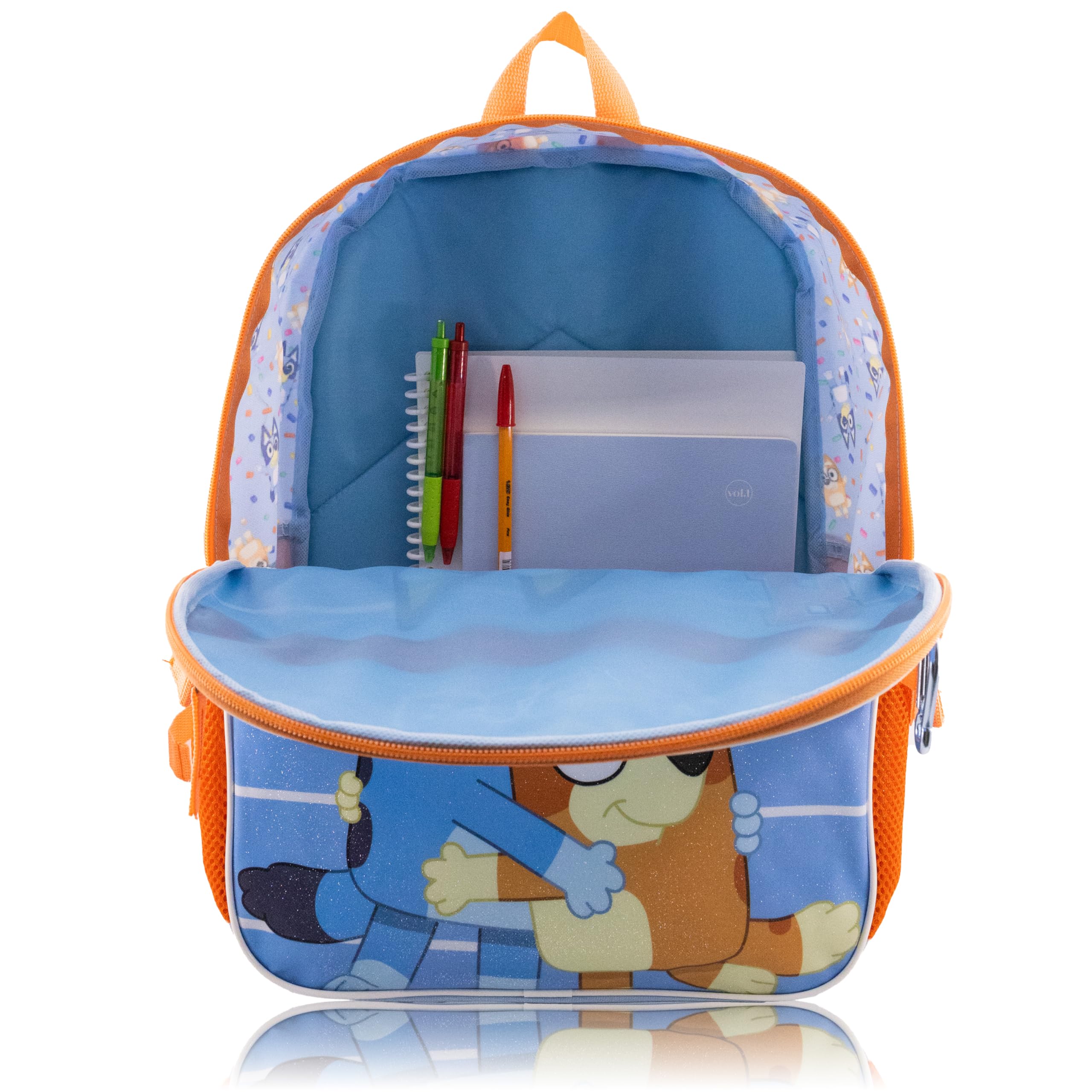Fast Forward Stitch, Bluey, Hello Kitty or Spiderman 5 Piece Backpack Set for Kids