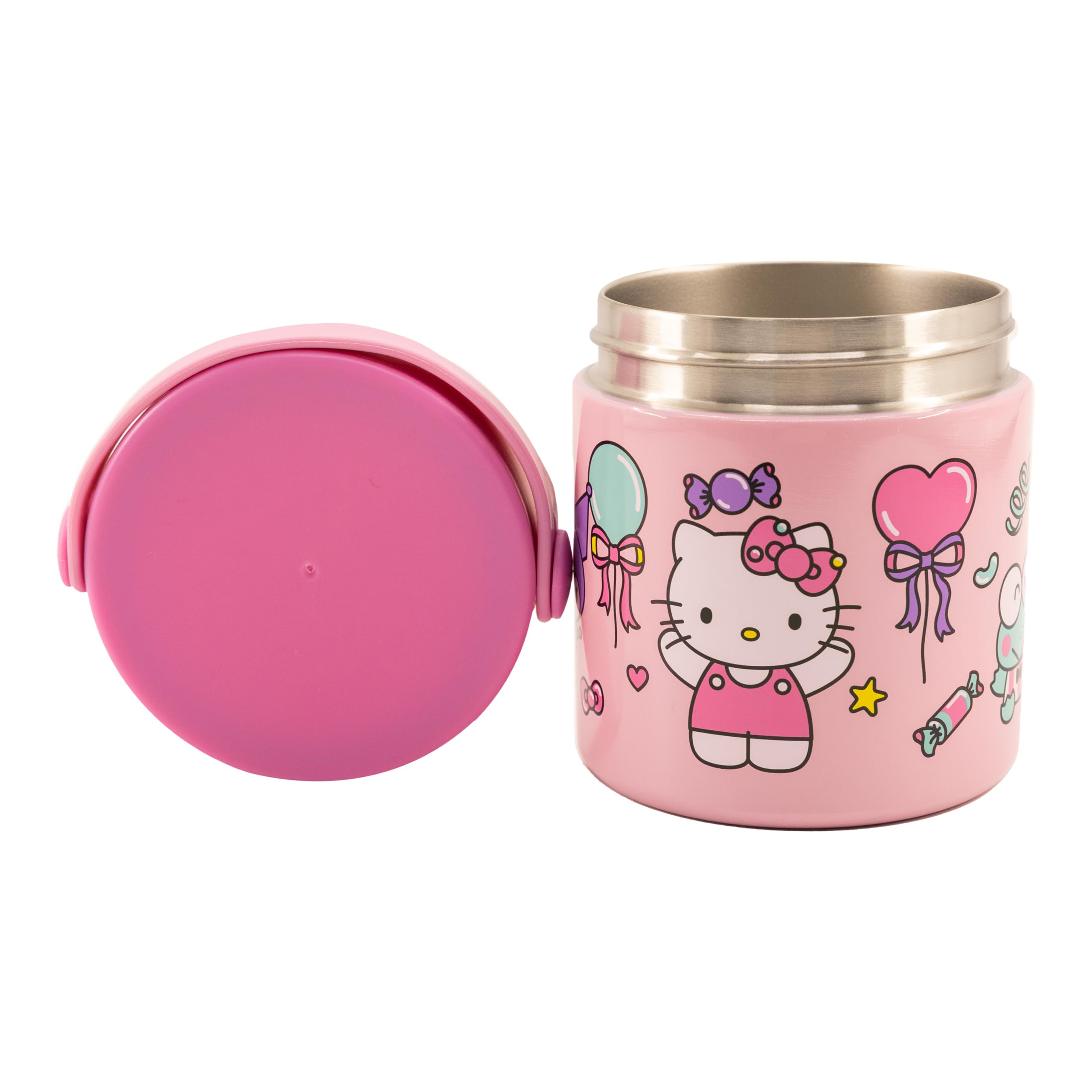 Fast Forward Bluey Spiderman or Hello Kitty Cylinder Lunch Box for Kids | Food Container with Handle | Toddler Bento Snack Box