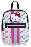 Fast Forward Sanrio Hello Kitty Backpack, Unisex 10" Daypack, HK Pattern, PU Leather, 3 Compartments, Adjustable Padded Straps, 20 Cubic Inches, One Size Fits All