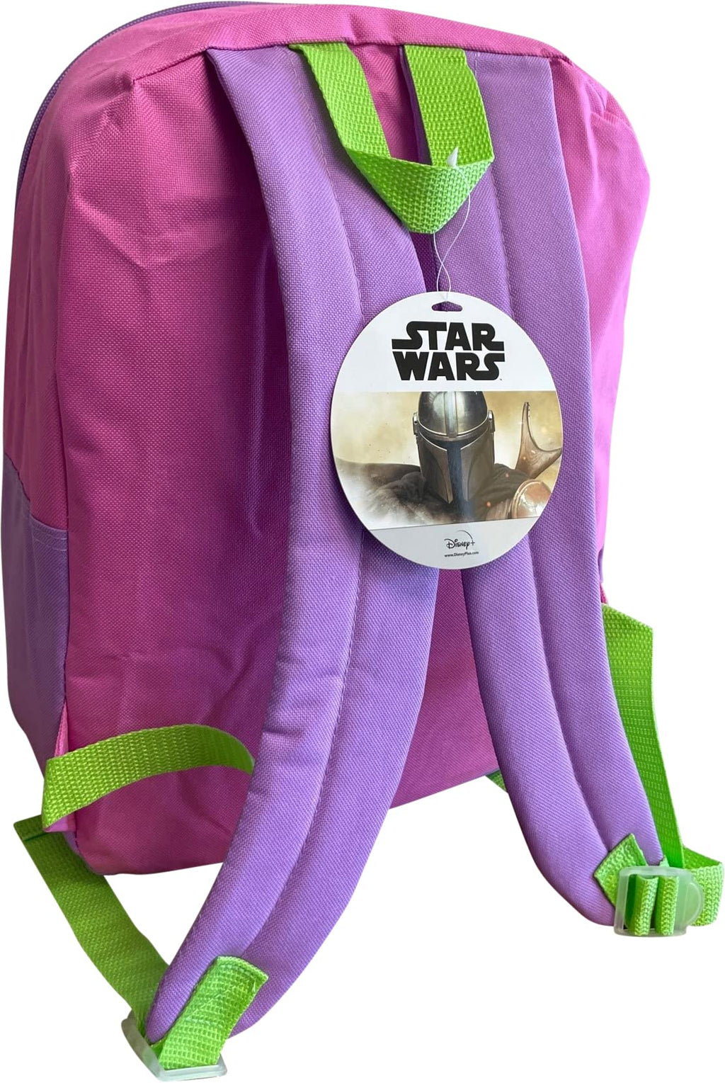 Fast Forward Star Wars The Mandalorian Baby Yoda 15" School Backpack (Pink-Purple-Green)