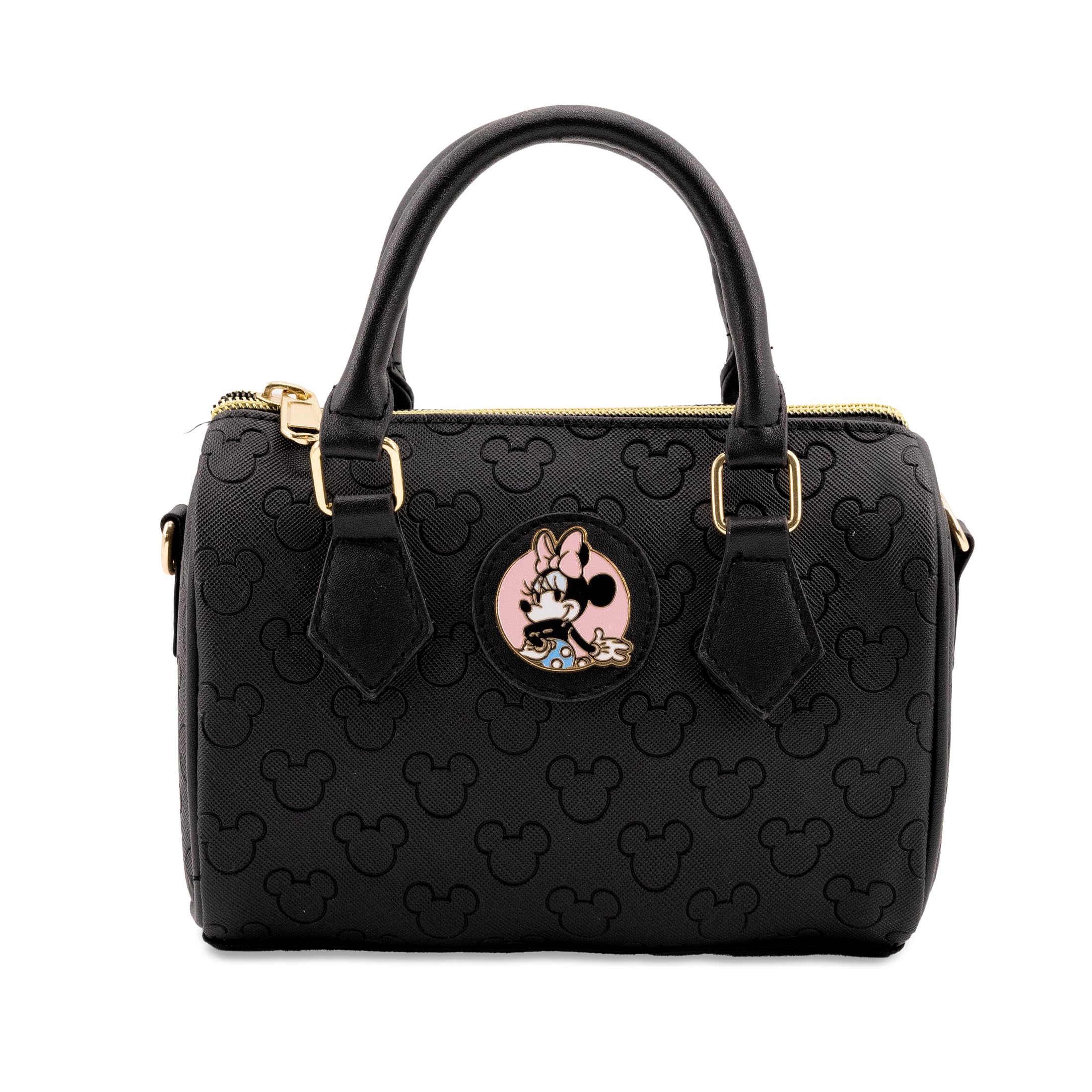 Disney Minnie Mouse Mini Purse Crossbody Handbag for Women | Leather Women's Shoulder Handbag Satchel with Embossed Print | Minnie Mouse Accessories for Girls, Boys, Adults, Unisex
