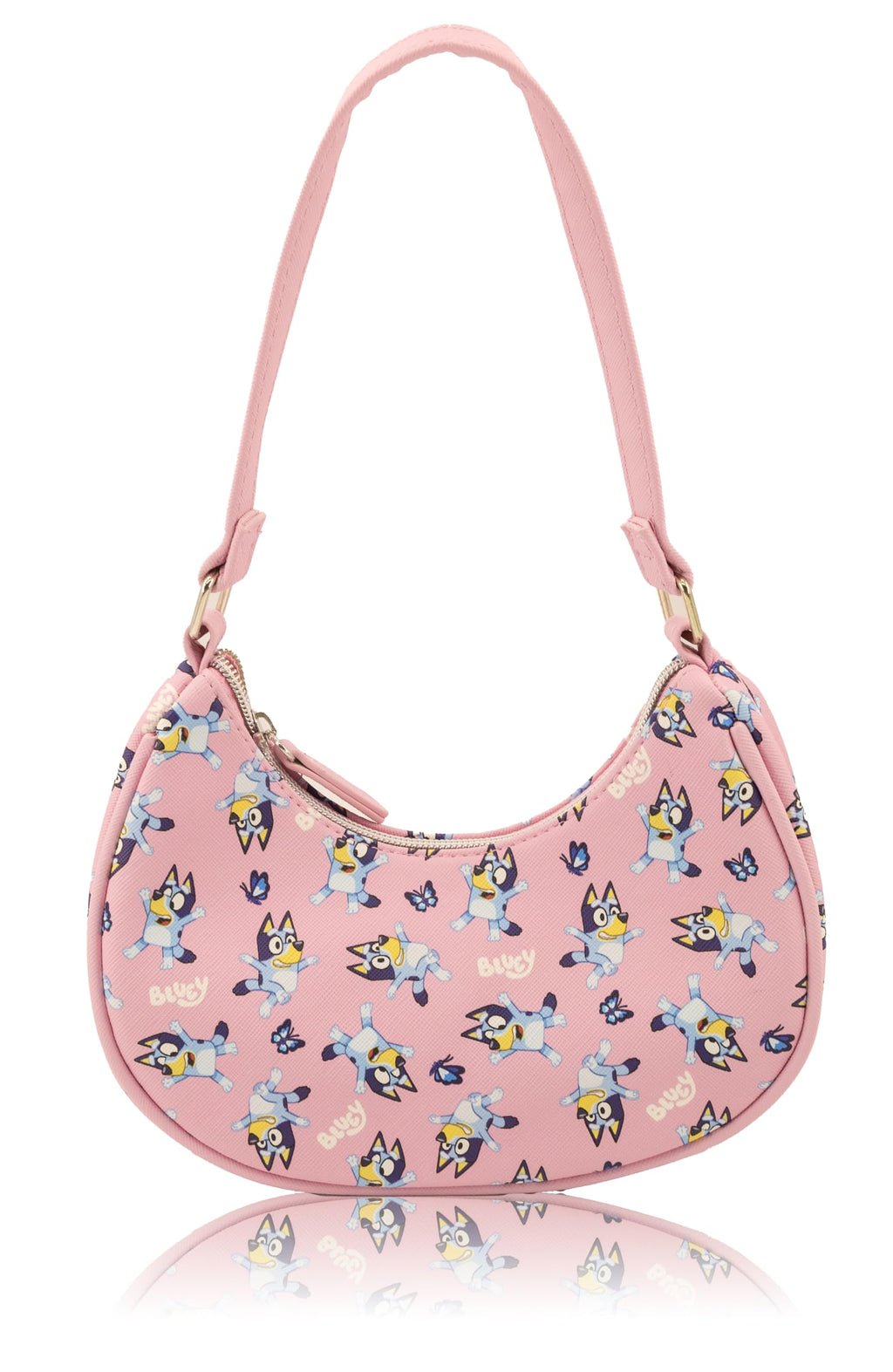 Hello Kitty, Bluey or Stitch Hobo Handbag Purse for Girls | All Over Print Crossbody Shoulder Bag with Adjustable Strap