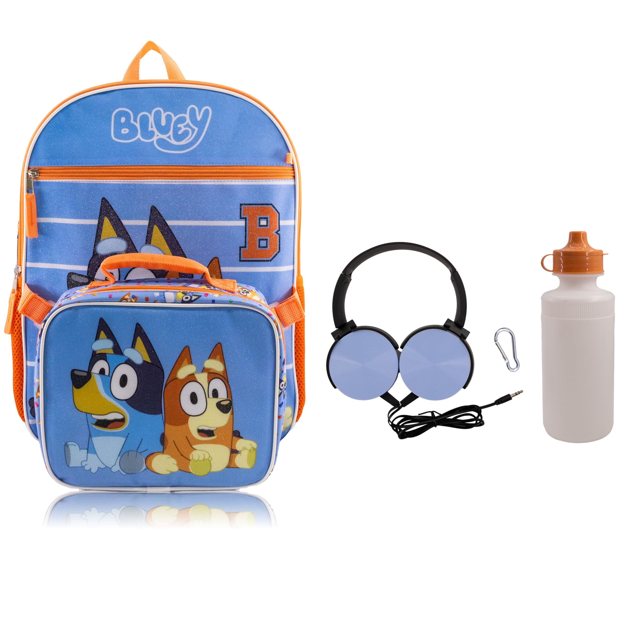 Fast Forward Stitch, Bluey, Hello Kitty or Spiderman 5 Piece Backpack Set for Kids