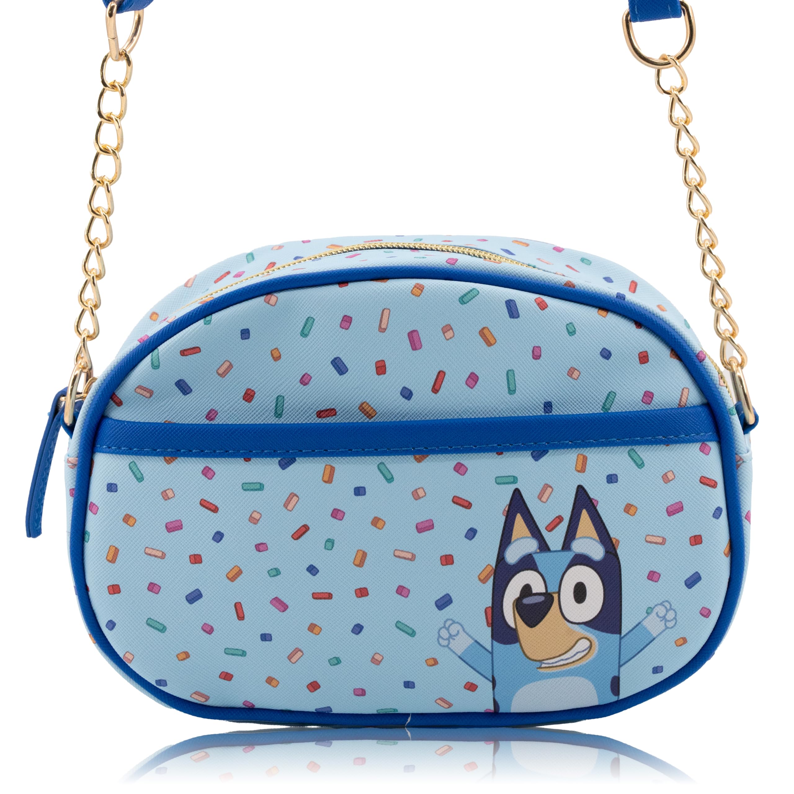 Disney Sanrio Bluey Purse Crossbody Handbag for Women | Metallic Vinyl Women's Shoulder Handbag