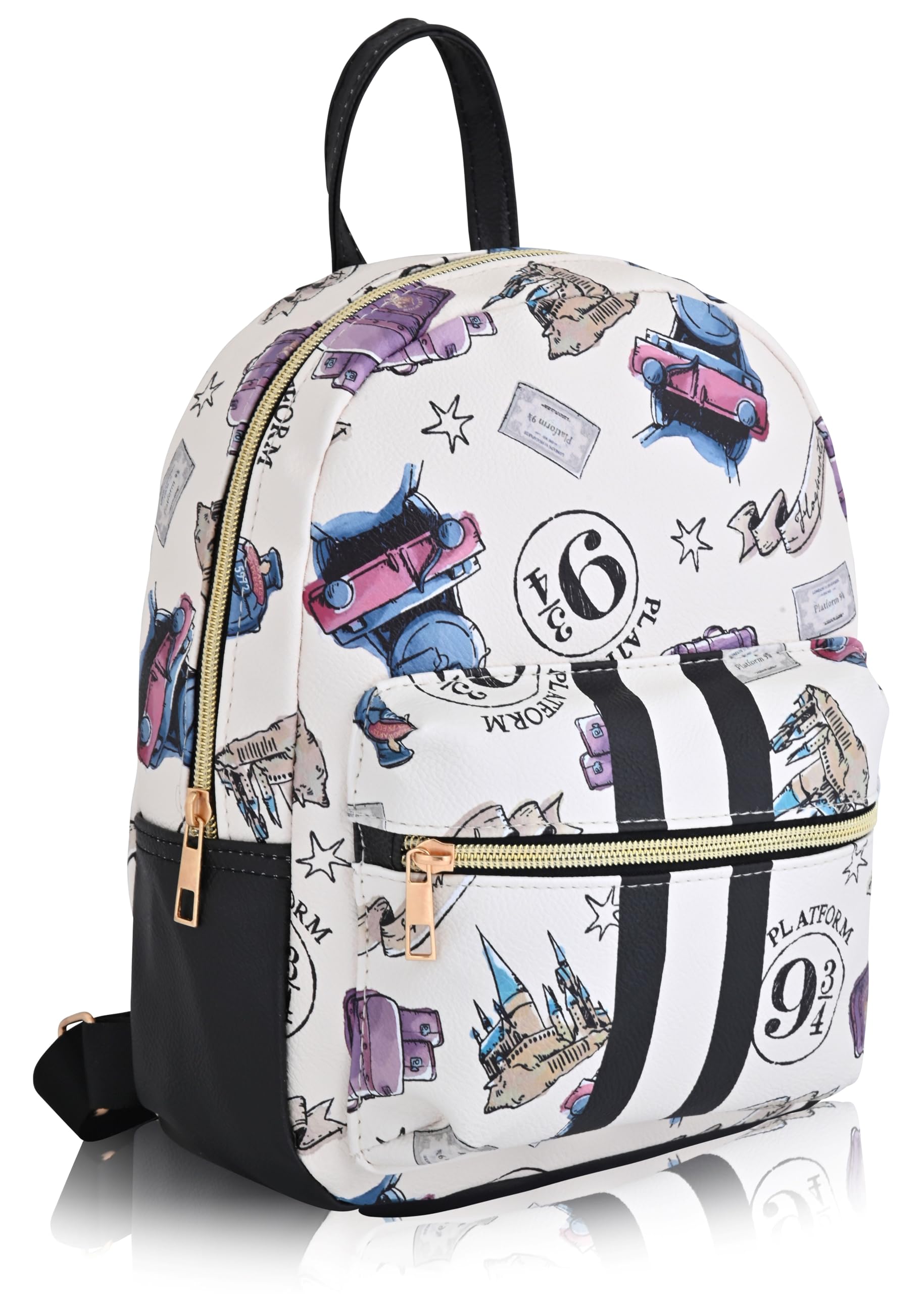 Fast Forward Harry Potter Backpack for Men, Women, Unisex | Cute PU Leather 10" Mini Backpack Purse