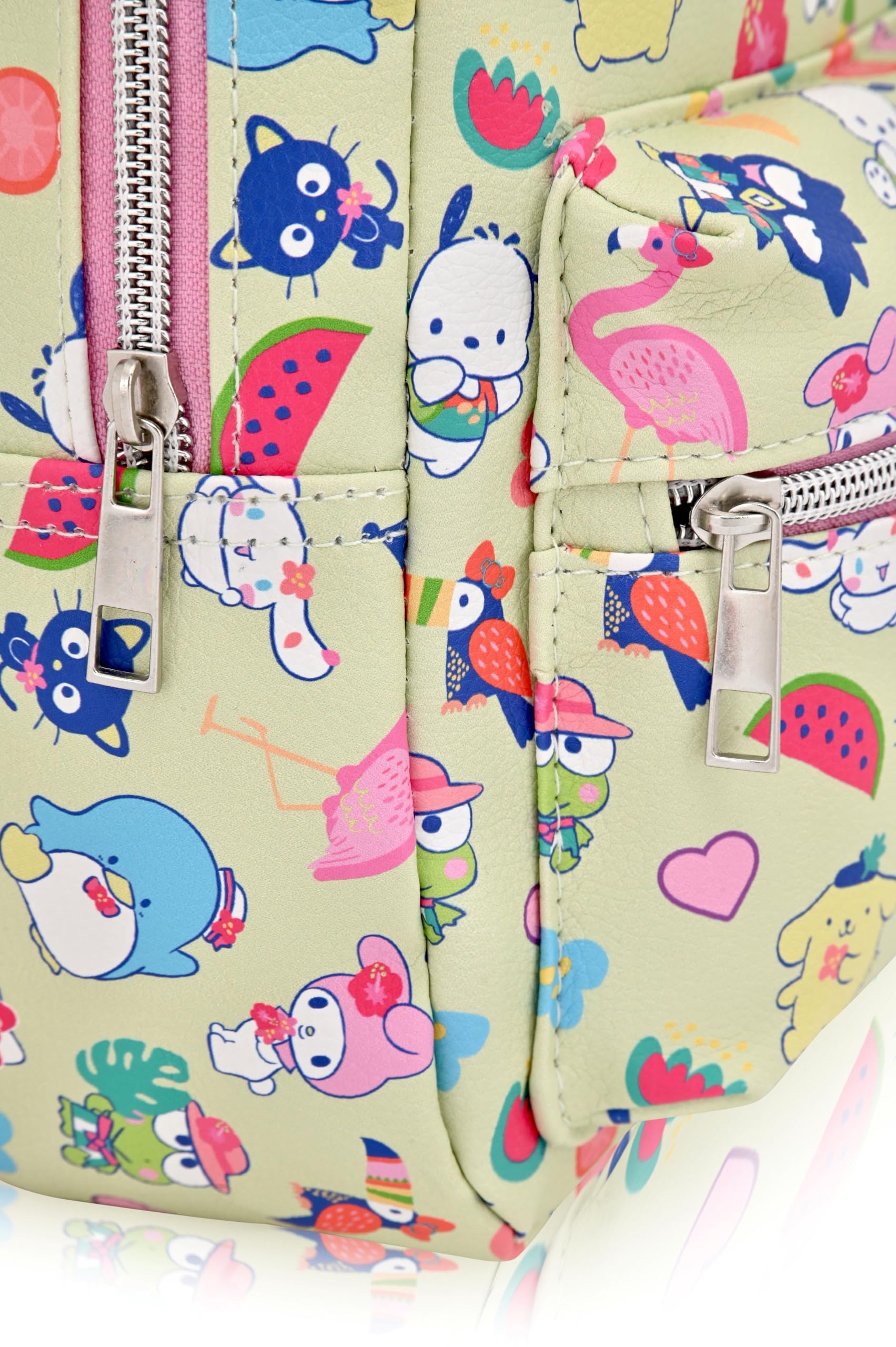 Fast Forward Sanrio Hello Kitty 10" Unisex Daypack Backpack | Cute PU Leather Mini Backpack Purse Shoulder Purse | Hello Kitty Bag and Accessories
