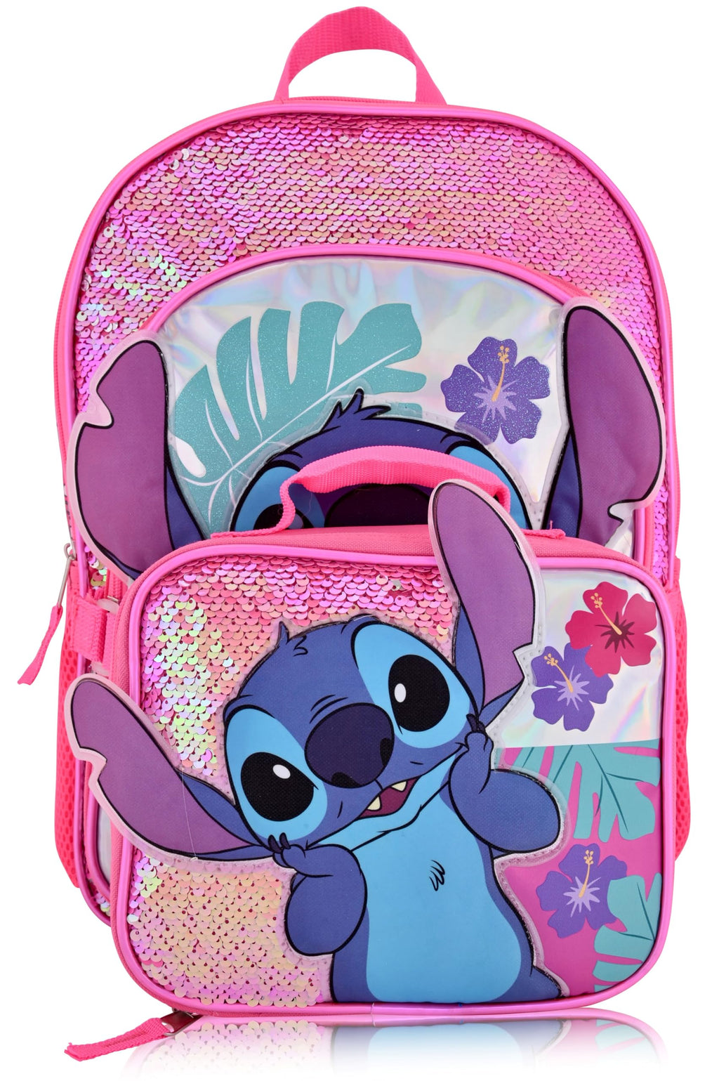 Fast Forward Hello Kitty, Spiderman, Bluey or Stitch Backpack With Lunch Box | Unisex Insulated Lunch Bag Lunch Box