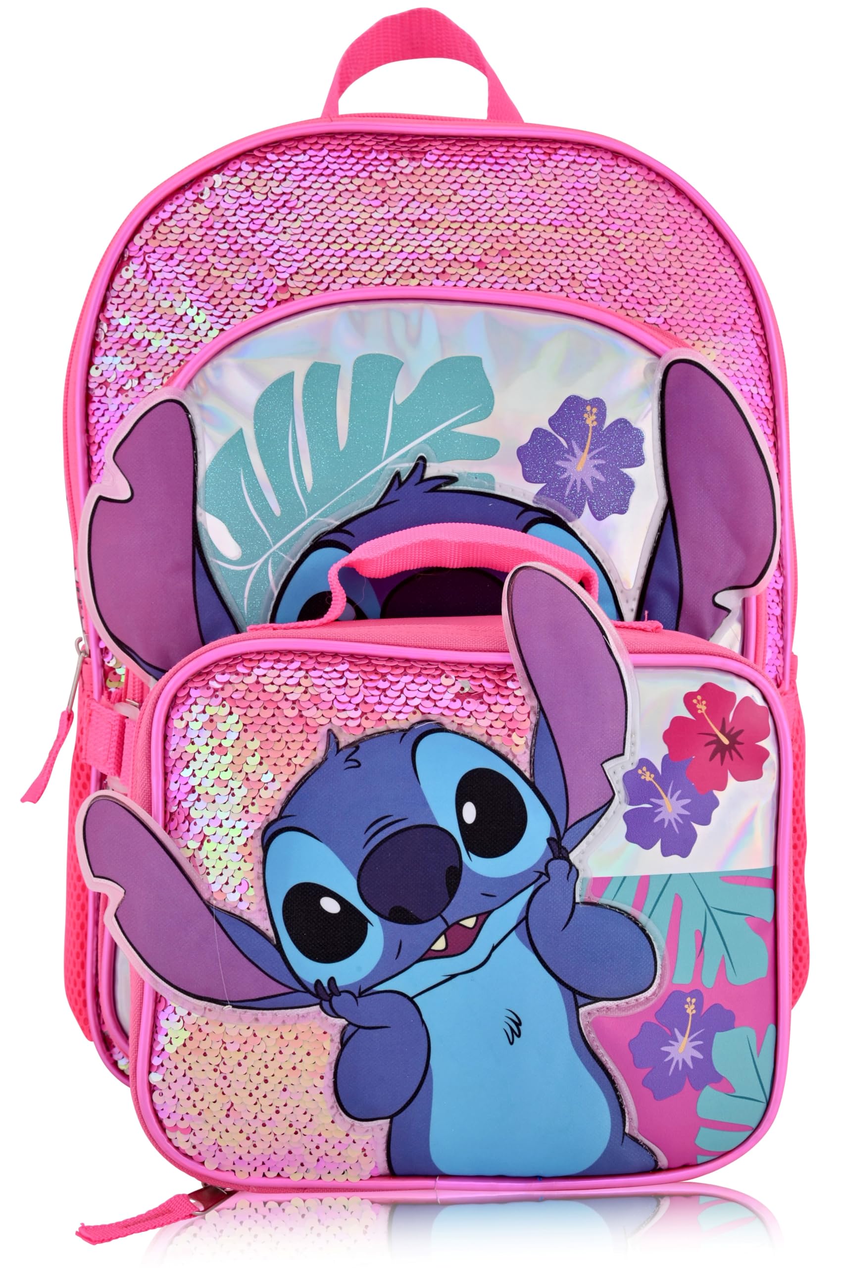 Fast Forward Hello Kitty, Spiderman, Bluey or Stitch Backpack With Lunch Box | Unisex Insulated Lunch Bag Lunch Box