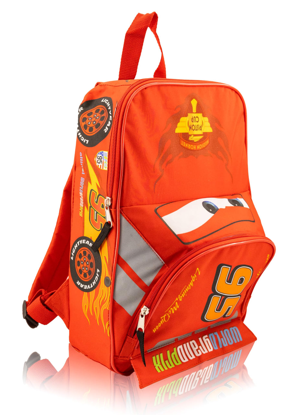Disney Cars Lightning McQueen Backpack for Kids | Disney Pixar Cars Bookbag Featuring Lightning McQueen | Toddler Travel Bag, Lightweight Backpack for School | Ages 3+