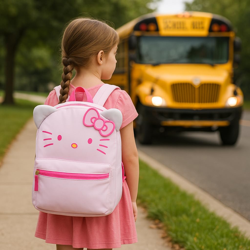Fast Forward Hello Kitty or Stitch School Backpack Toddler Backpack for School | 16" Kids Backpack Bookbag for Boys and Girls