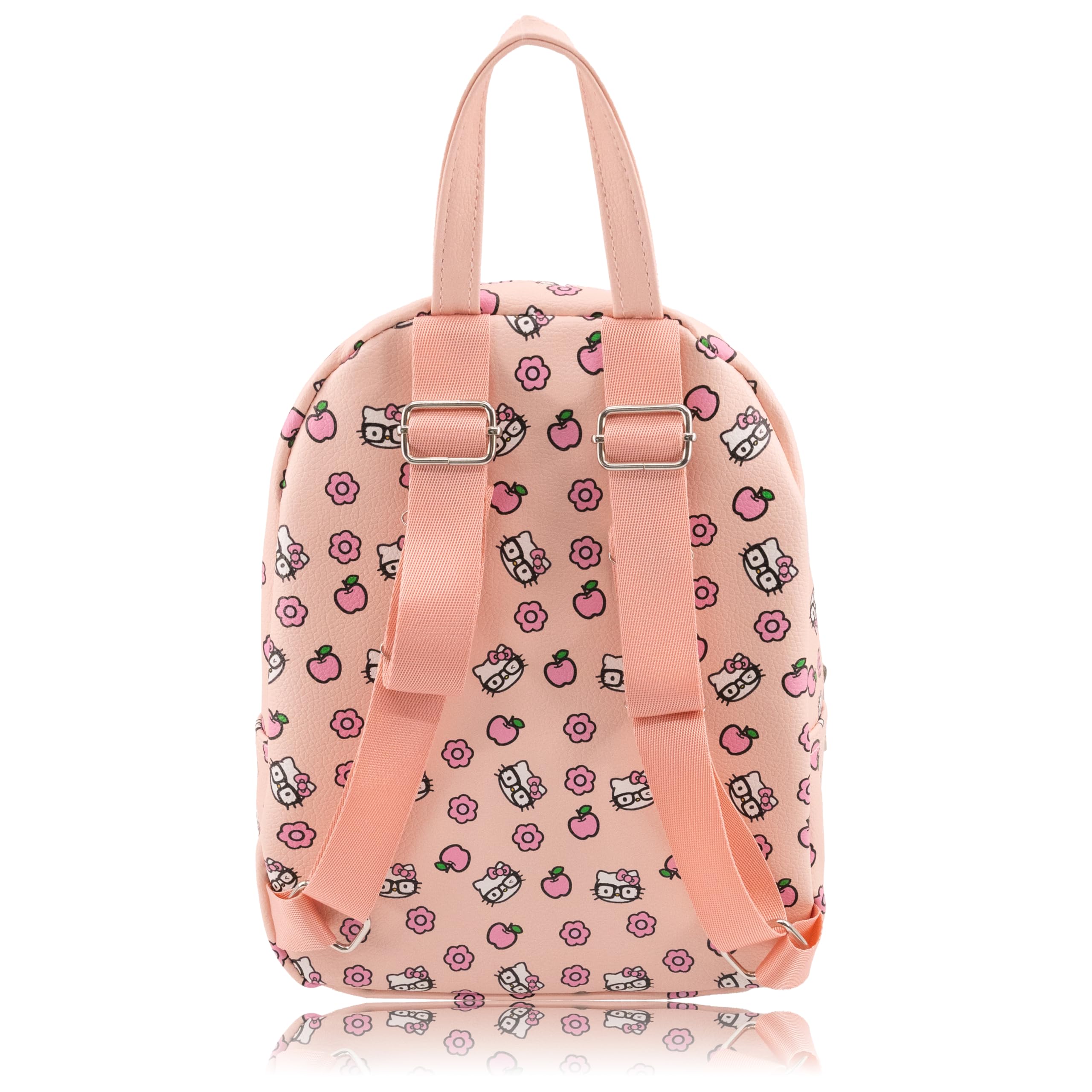 Fast Forward Sanrio Hello Kitty Backpack | Cute Pink PU Leather 10" Hello Kitty Mini Backpack Purse | Unisex Daypack Backpack