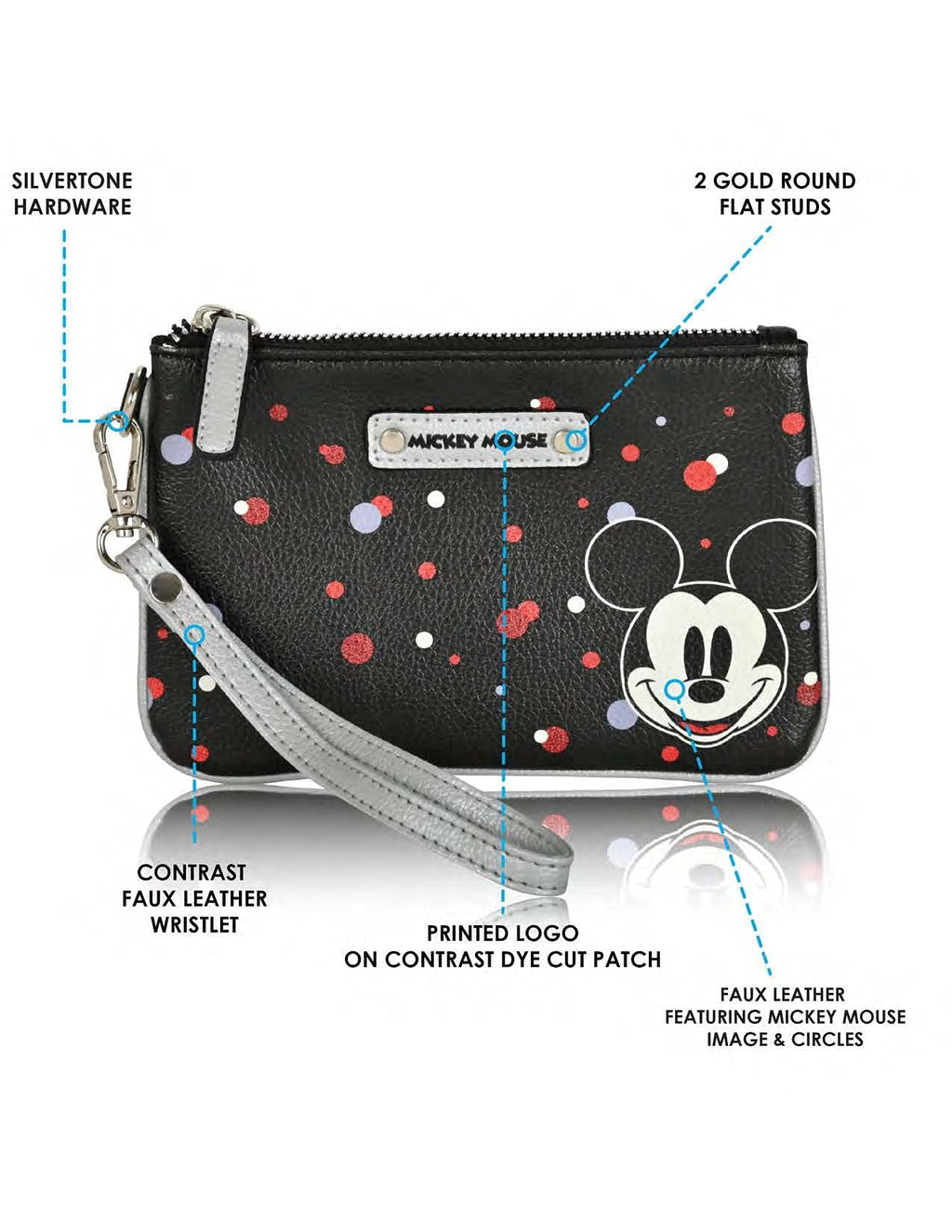Minnie Mouse Premium Wrist Wallet - Mickey & Minnie Mouse Classic Wrist Wallet