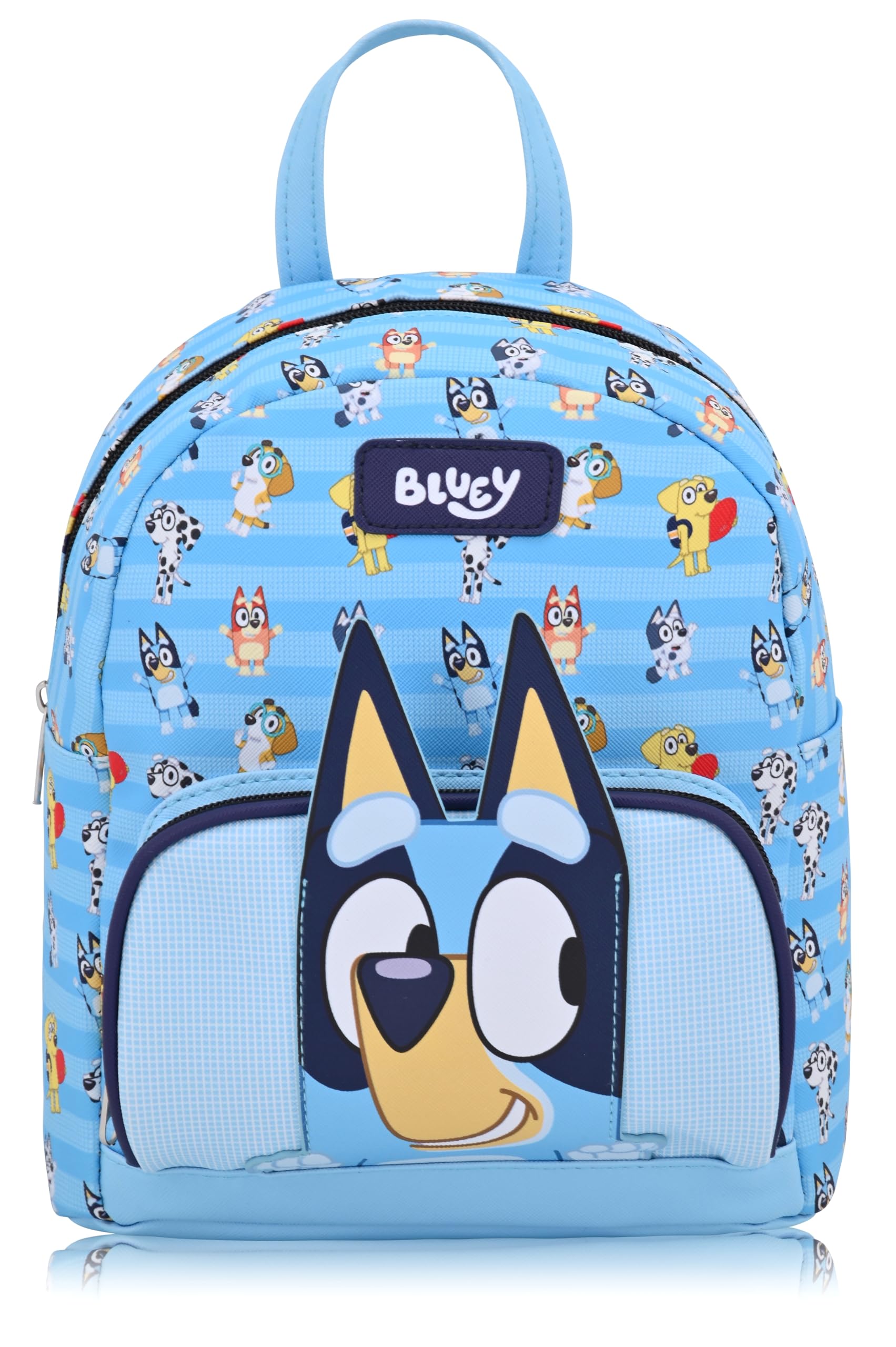 Fast Forward Bluey Backpack for Boys, Girls, Women, Men, Unisex | Cute PU Leather 10" Mini Backpack Purse Shoulder Purse | Bluey Bag and Accessories