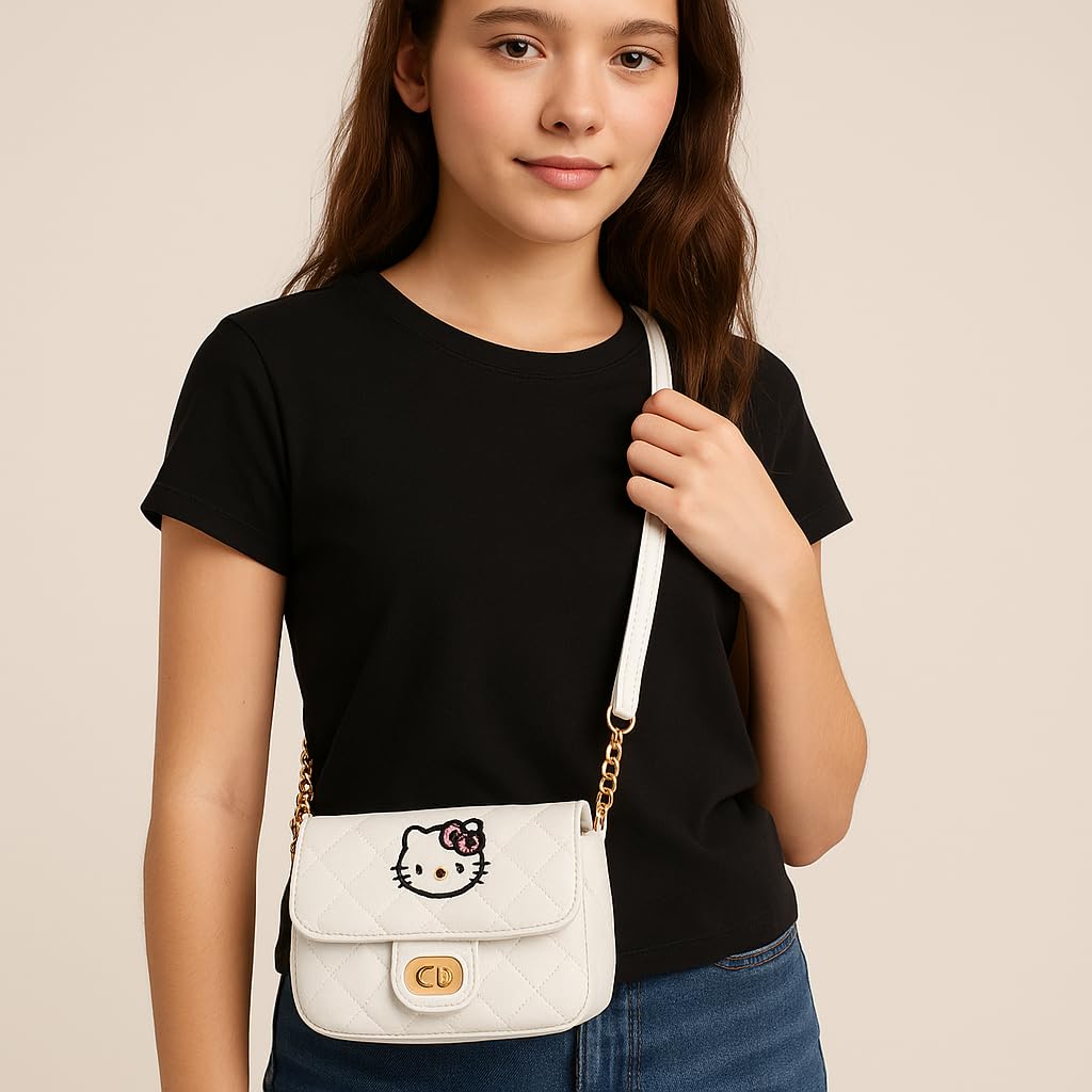 Disney Stitch, Hello Kitty or Bluey Mini Purse Crossbody Handbag for Women | Leather Women's Shoulder Handbag with Logo