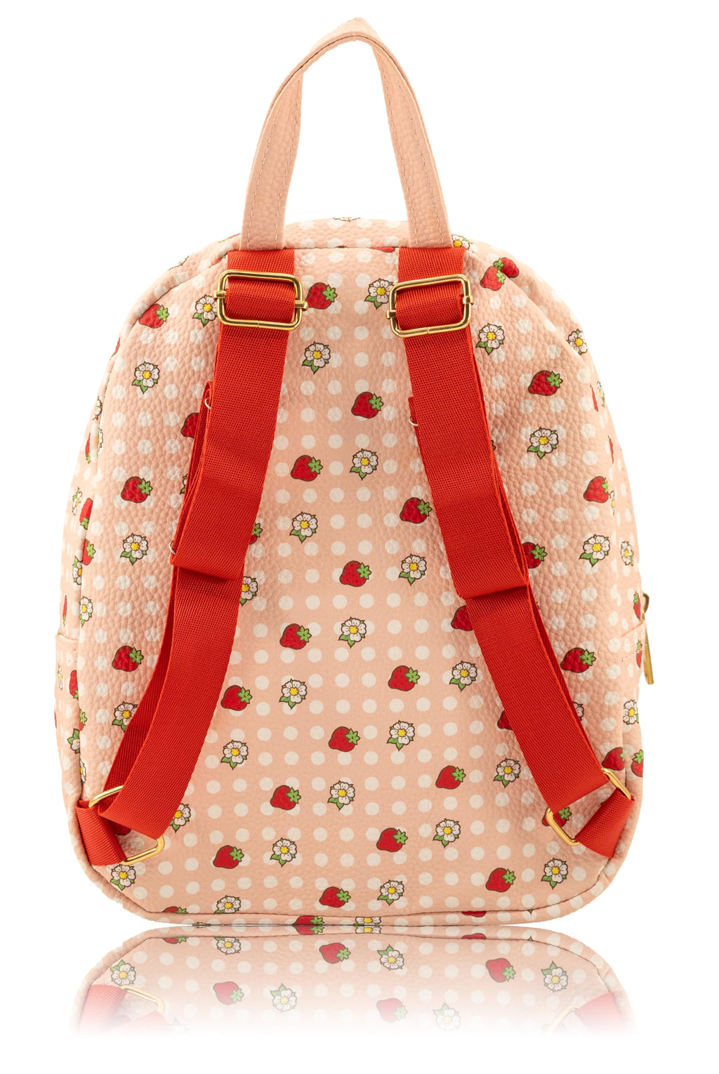 Fast Forward Strawberry Shortcake Backpack for Women, Men, Unisex | Cute PU Leather 10" Mini Backpack