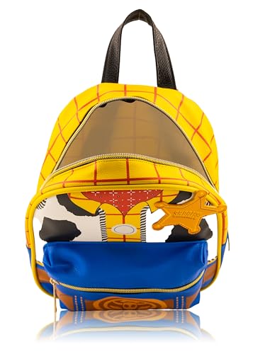 Disney Toy Story Woody Mini Backpack for Kids & Adults | 10" PU Leather Disney Backpack Purse Featuring Woody | Toddler Travel Bag, Small Backpack Bookbag for School, Travel, or Theme Park | Ages 3+