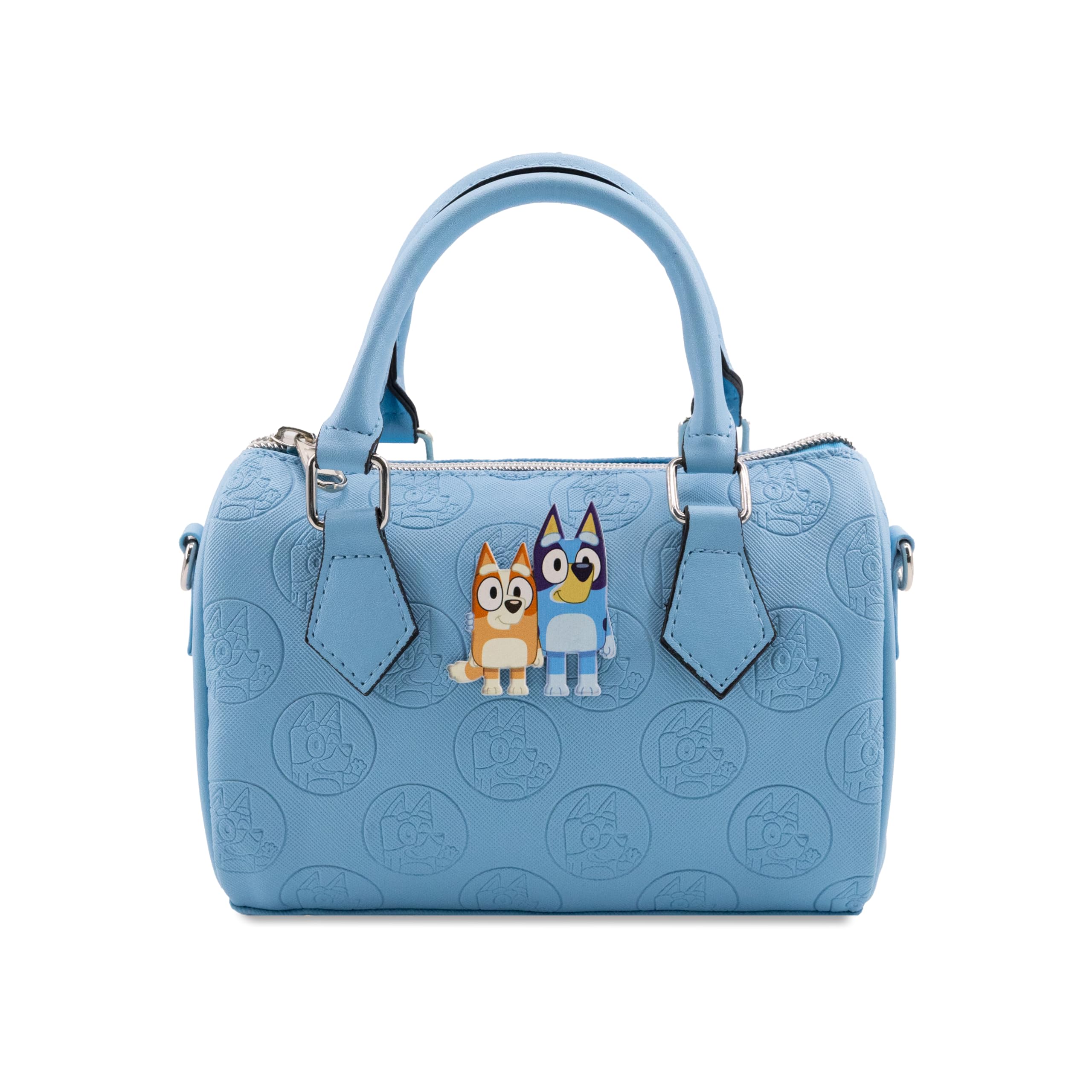 Fast Forward Bluey Mini Purse Crossbody Handbag for Women | Leather Women's Shoulder Handbag Satchel with Embossed Print | Bluey Accessories for Girls, Boys, Adults, Unisex