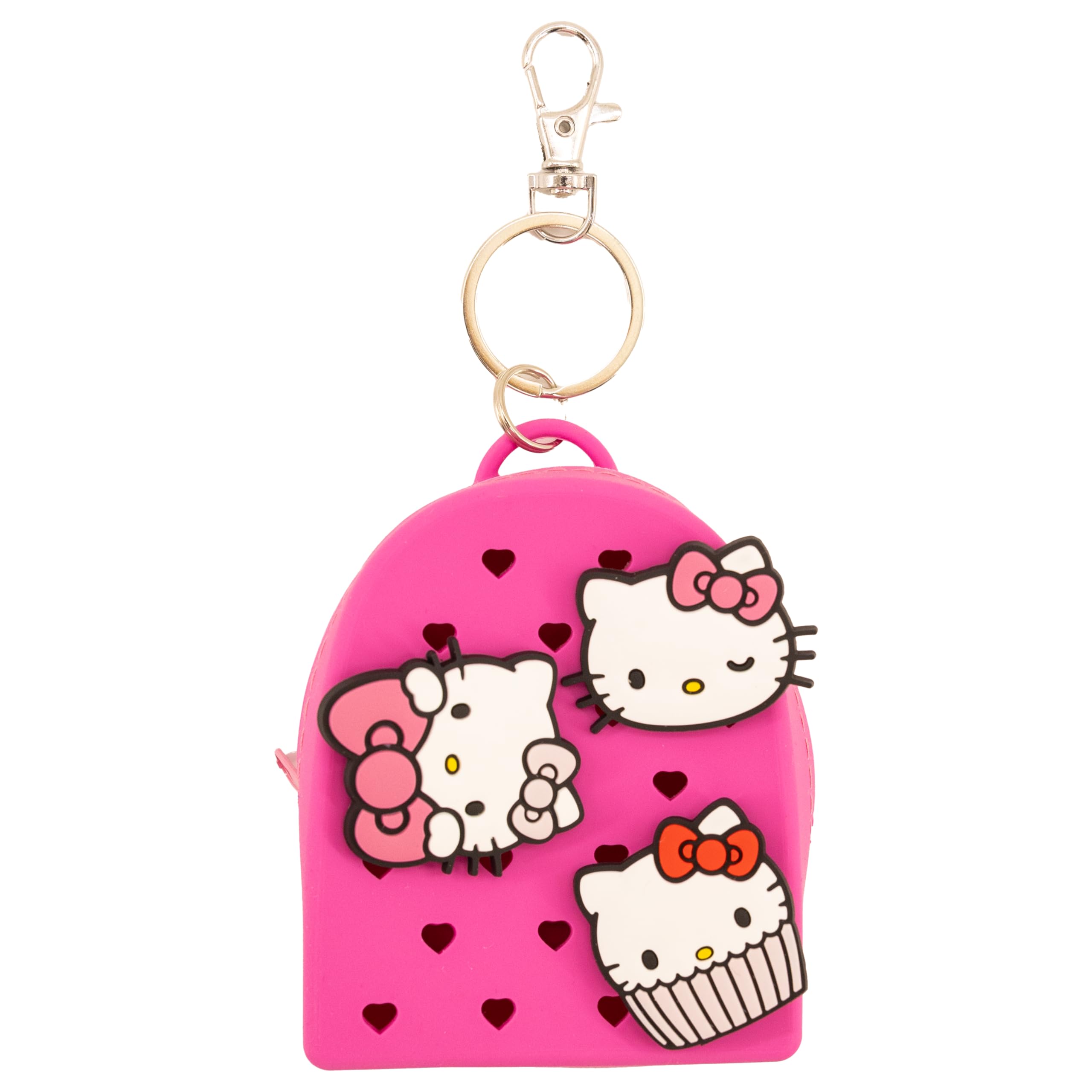 Disney Stitch, Hello Kitty or Bluey Keychain for Kids | Silicone Mini Backpack Zipper Pull Key Ring, Bag Charm