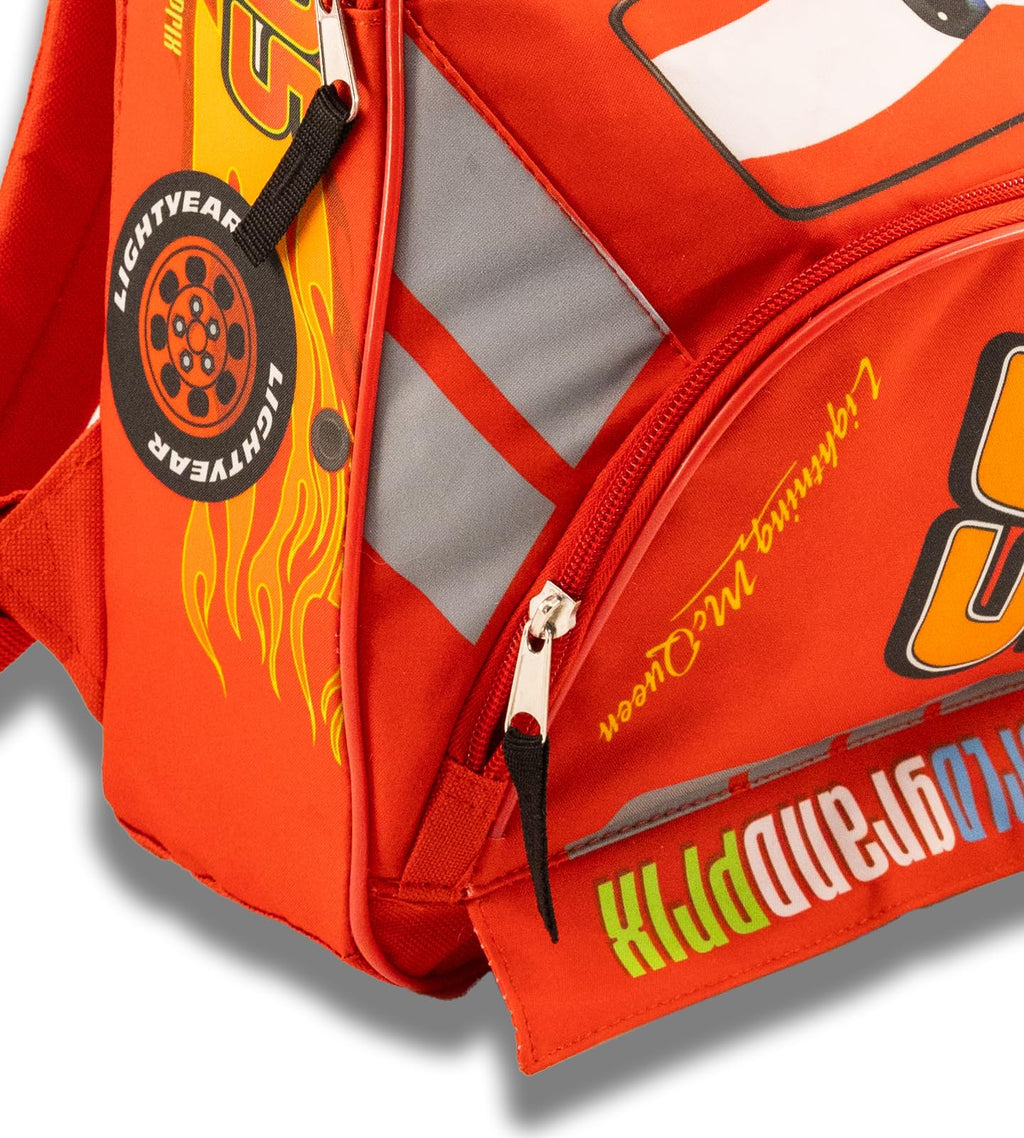 Disney Cars Lightning McQueen Backpack for Kids | Disney Pixar Cars Bookbag Featuring Lightning McQueen | Toddler Travel Bag, Lightweight Backpack for School | Ages 3+
