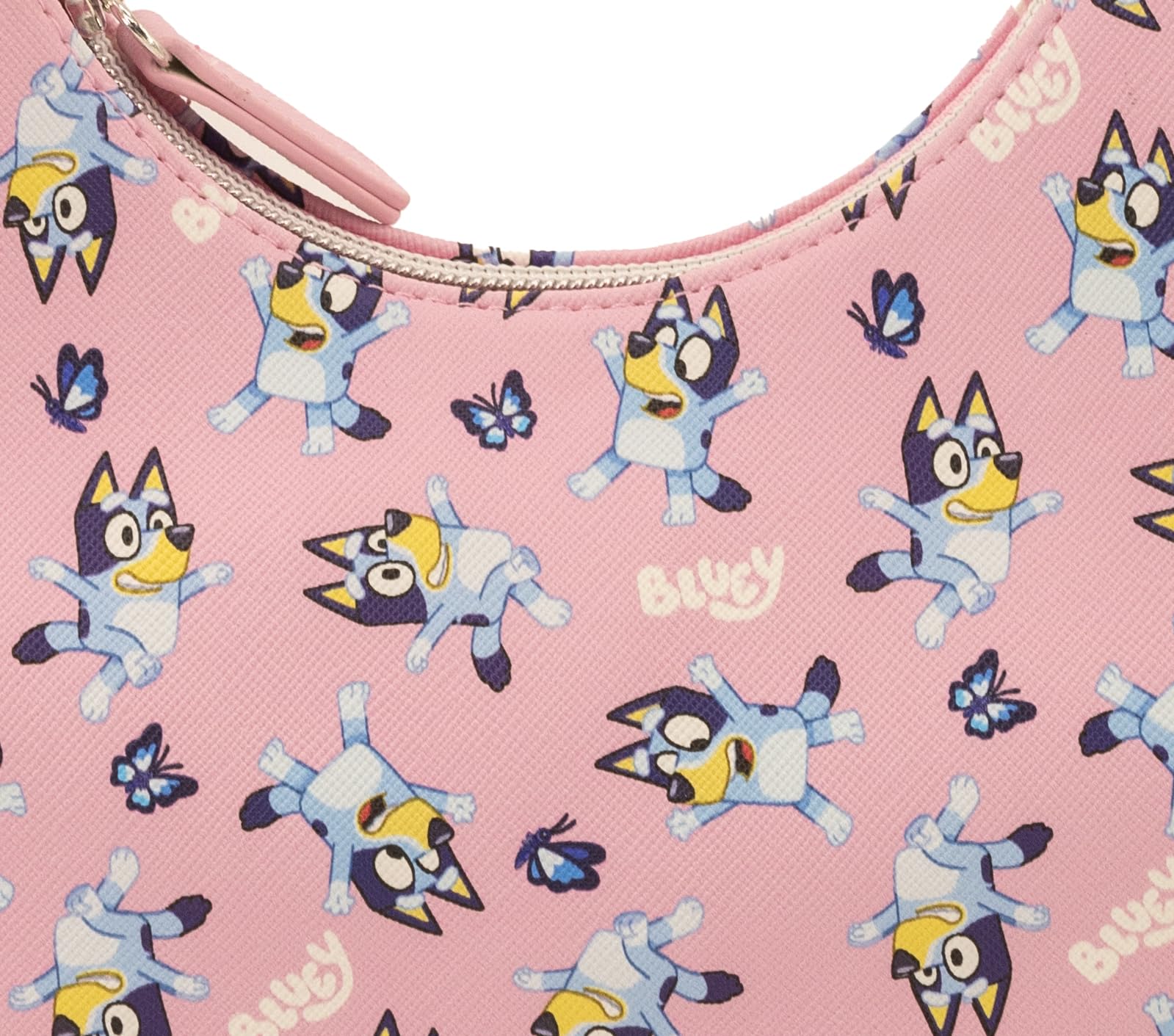 Hello Kitty, Bluey or Stitch Hobo Handbag Purse for Girls | All Over Print Crossbody Shoulder Bag with Adjustable Strap