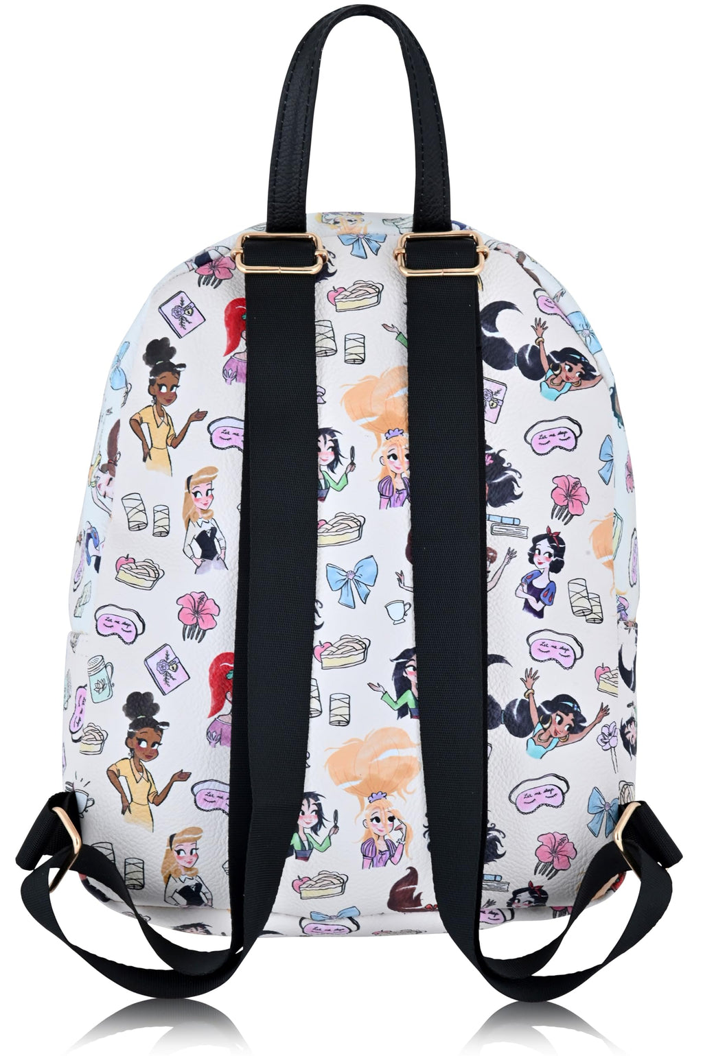 Disney Princess Backpack for Women, Men, Unisex | Cute PU Leather 10" Mini Backpack Purse | Princess Bag & Accessories