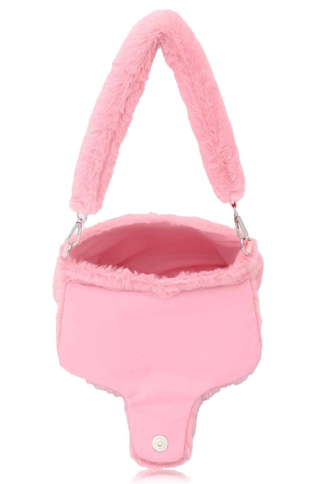 Sanrio Hello Kitty Handbag for Women | Faux Fur Purse with Saffiano Trim | Cute Hello Kitty Shoulder Bag, Crossbody Tote Bag, or Small Travel Purse | Ages 3+