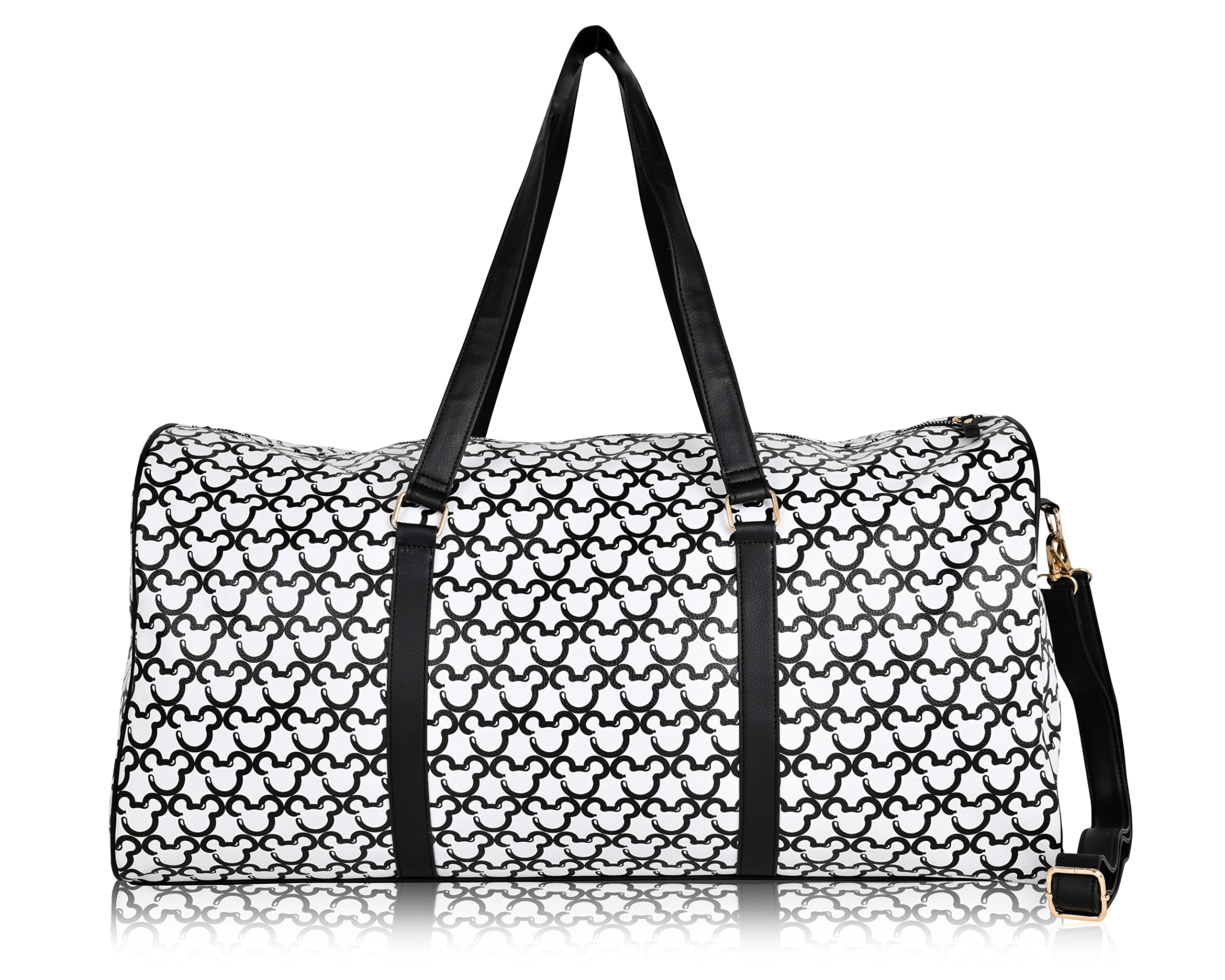 Mickey Mouse Overnight Duffle Bag - Mickey & Minnie Mouse Classic Premium Overnight Duffle Bag
