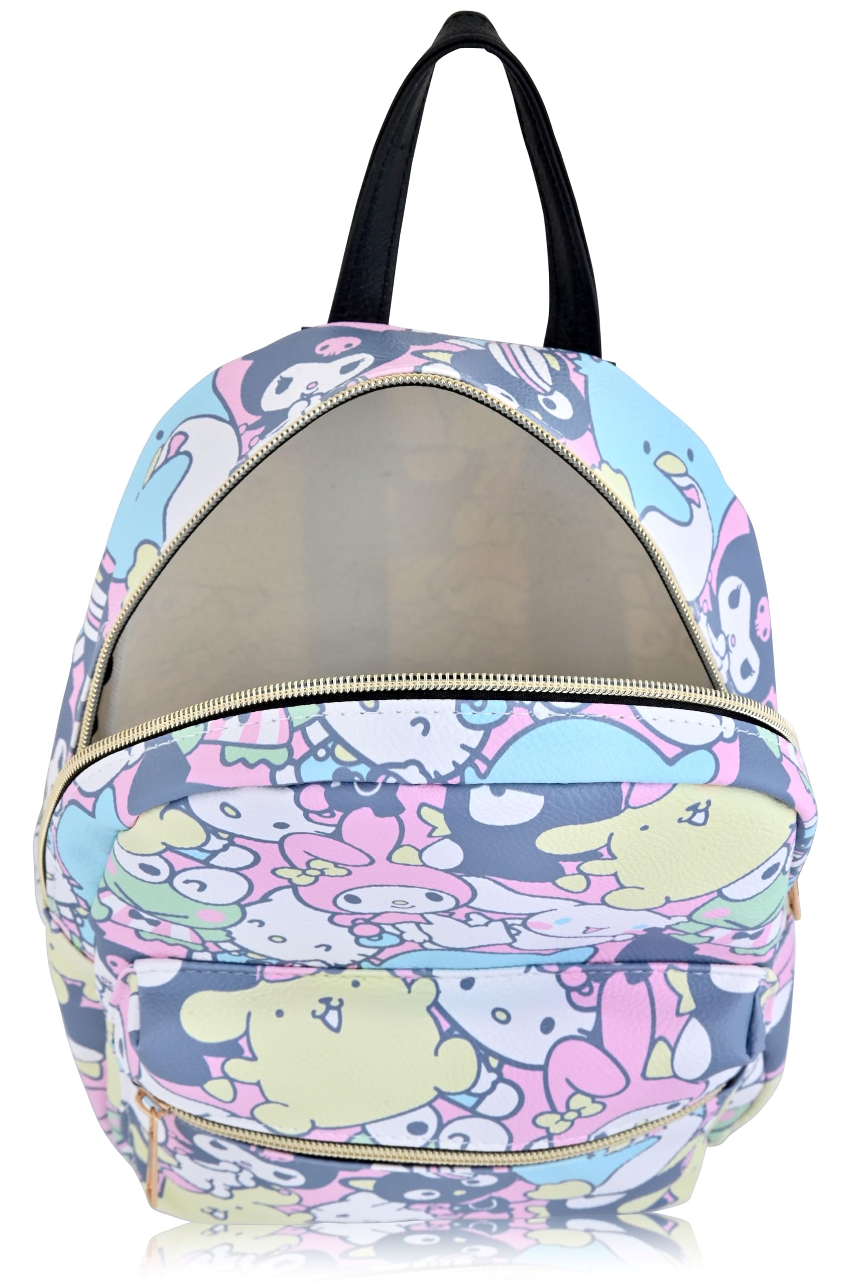 Fast Forward Sanrio Hello Kitty and Friends Backpack for Women, Men, Unisex | Cute PU Leather 10" Mini Backpack