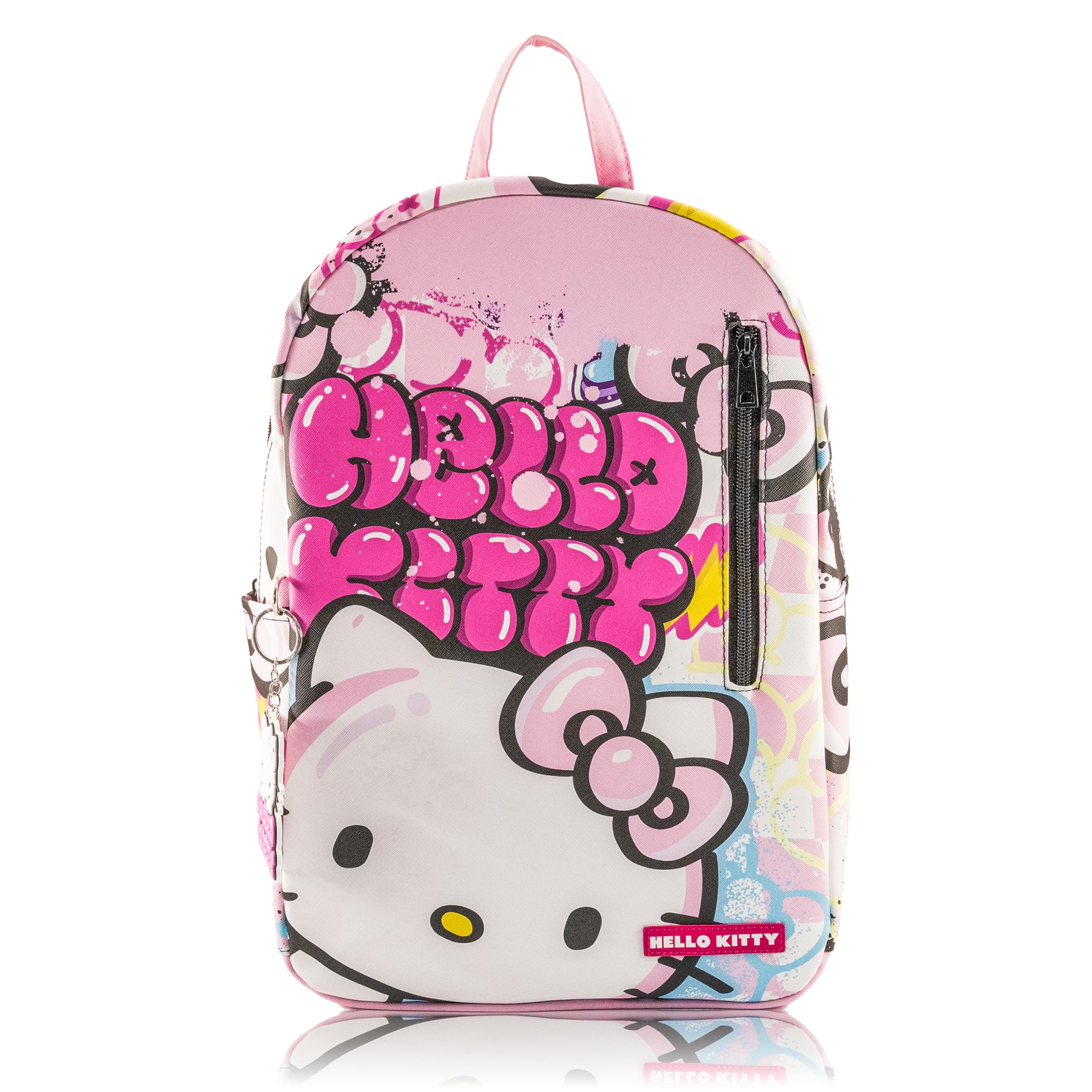 Stitch, Hello Kitty, SpongeBob or Miles Morales Backpack for Teens with Rubber Luggage Tag