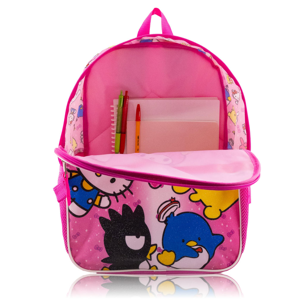 Fast Forward Stitch, Bluey, Hello Kitty or Spiderman 5 Piece Backpack Set for Kids