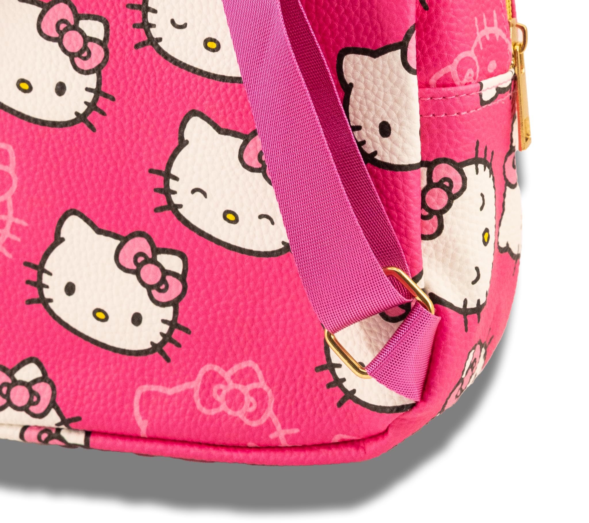 Fast Forward Sanrio Hello Kitty Mini Backpack for Girls | PU Leather Daypack Backpack Featuring Hello Kitty | Small Travel Bag, Lightweight Backpack | Ages 3+