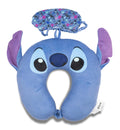 Fast Forward Disney Stitch Neck Pillow for Kids | Stitch Travel Pillow with Eye Mask Set | Toddler Travel Pillow, Airplane Pillow for Car and Plane | Soft Kids Travel Set