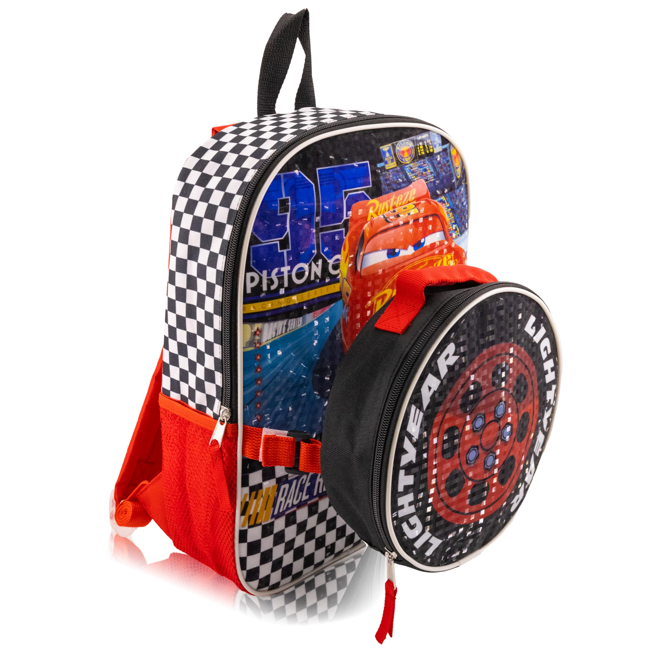 Fast Forward 14" Licensed Kids Backpack with Lunch Box for Kids | Insulated Lunch Bag for Boys, Girls, Toddlers
