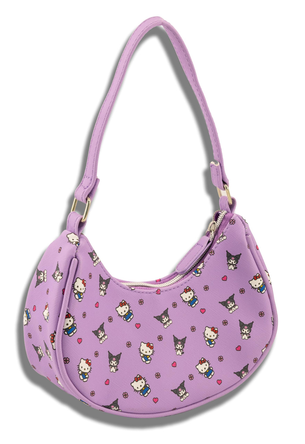 Hello Kitty, Bluey or Stitch Hobo Handbag Purse for Girls | All Over Print Crossbody Shoulder Bag with Adjustable Strap