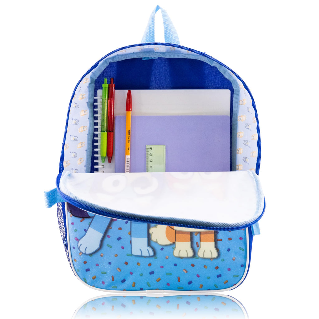 Fast Forward 14" Licensed Kids Backpack with Lunch Box for Kids | Insulated Lunch Bag for Boys, Girls, Toddlers