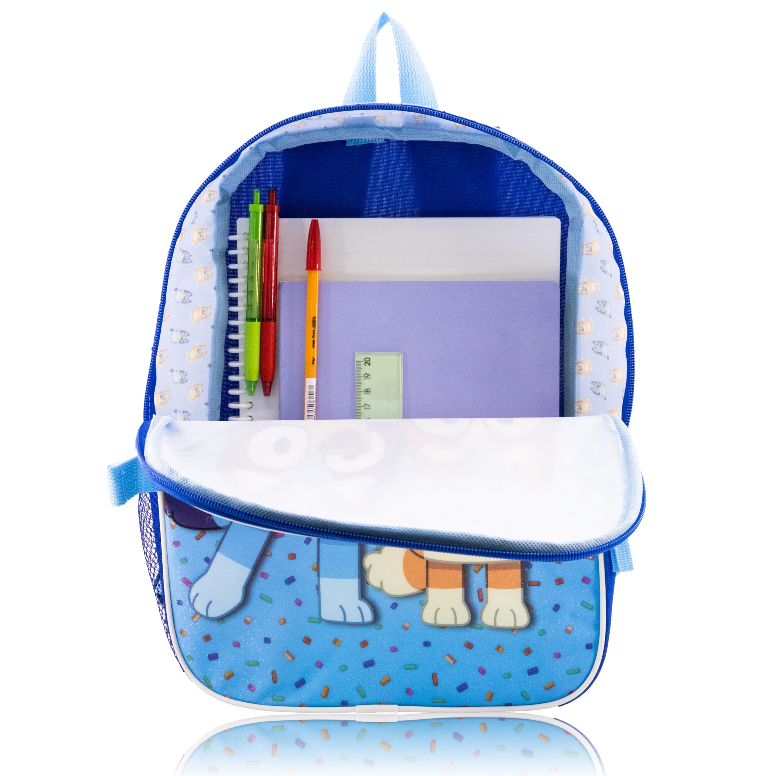 Fast Forward 14" Licensed Kids Backpack with Lunch Box for Kids | Insulated Lunch Bag for Boys, Girls, Toddlers