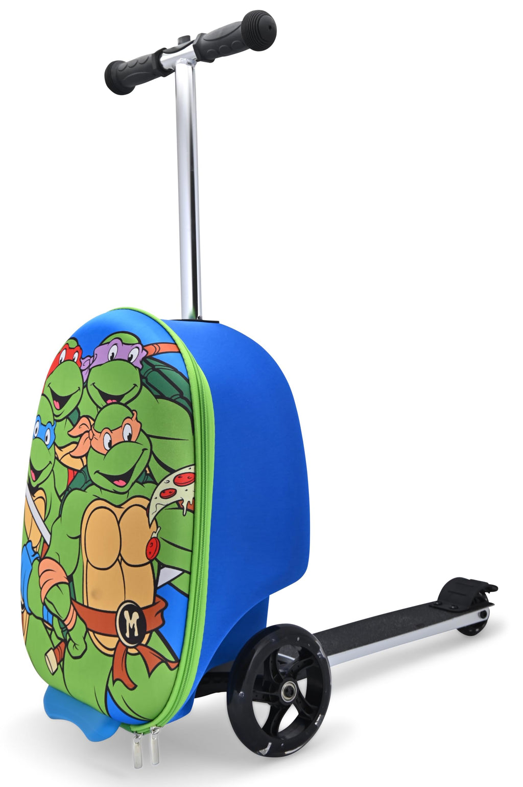 Officially Licensed 18" Scooter Luggage for Boys, Girls, Unisex | Kids Luggage with Wheels | Carry On Ride On Suitcase for Kids