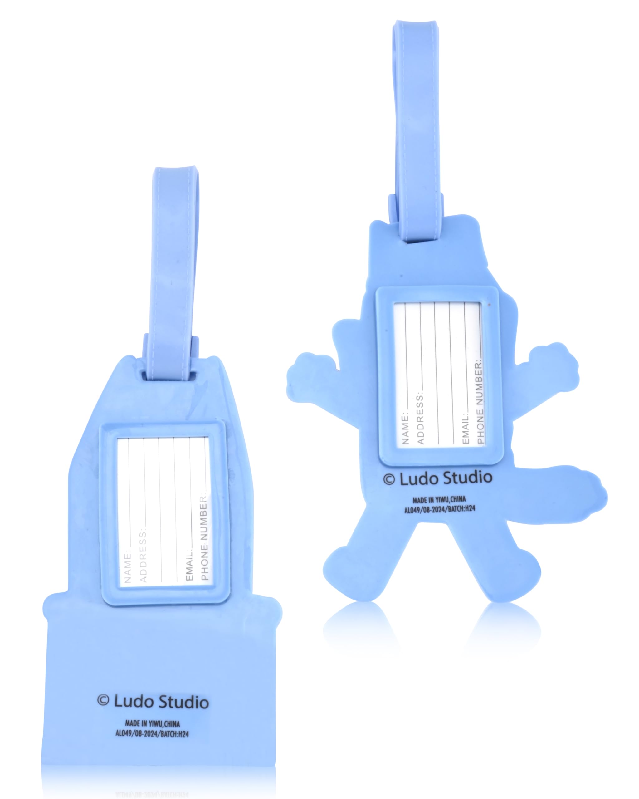 Hello Kitty or Bluey Luggage Tag for Girls 2 Piece Set | 4.25" Kids Luggage Tags for Suitcases| Travel Essentials Travel Cruise Ship Essentials Luggage Identifier