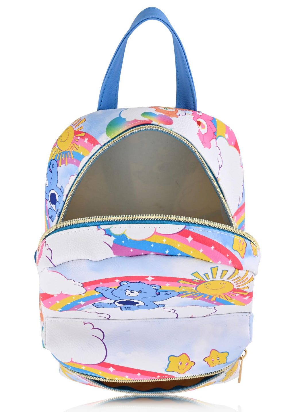 Fast Forward Care Bear Unisex Mini Backpack - Cute PU Leather, 10" Purse