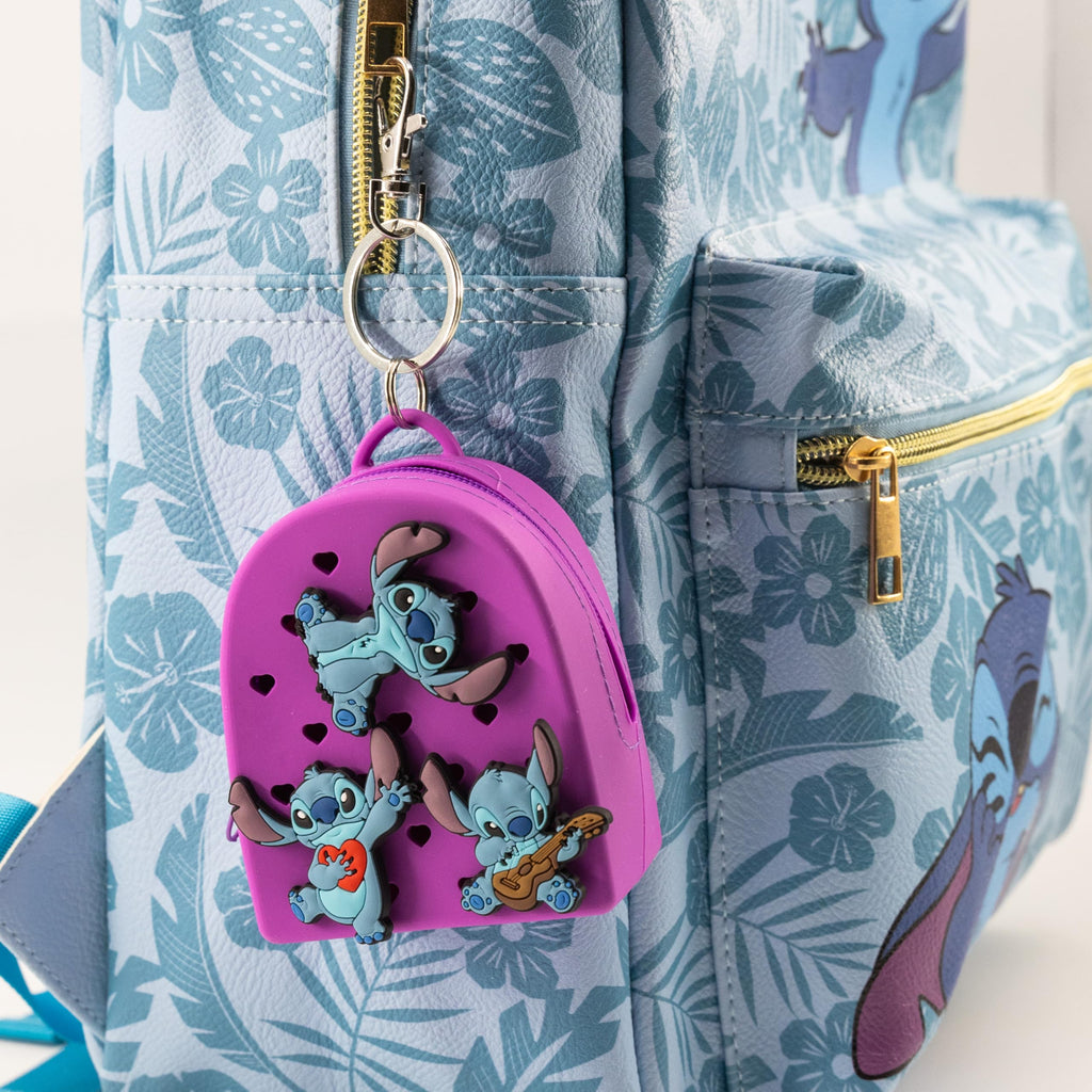 Disney Stitch, Hello Kitty or Bluey Keychain for Kids | Silicone Mini Backpack Zipper Pull Key Ring, Bag Charm