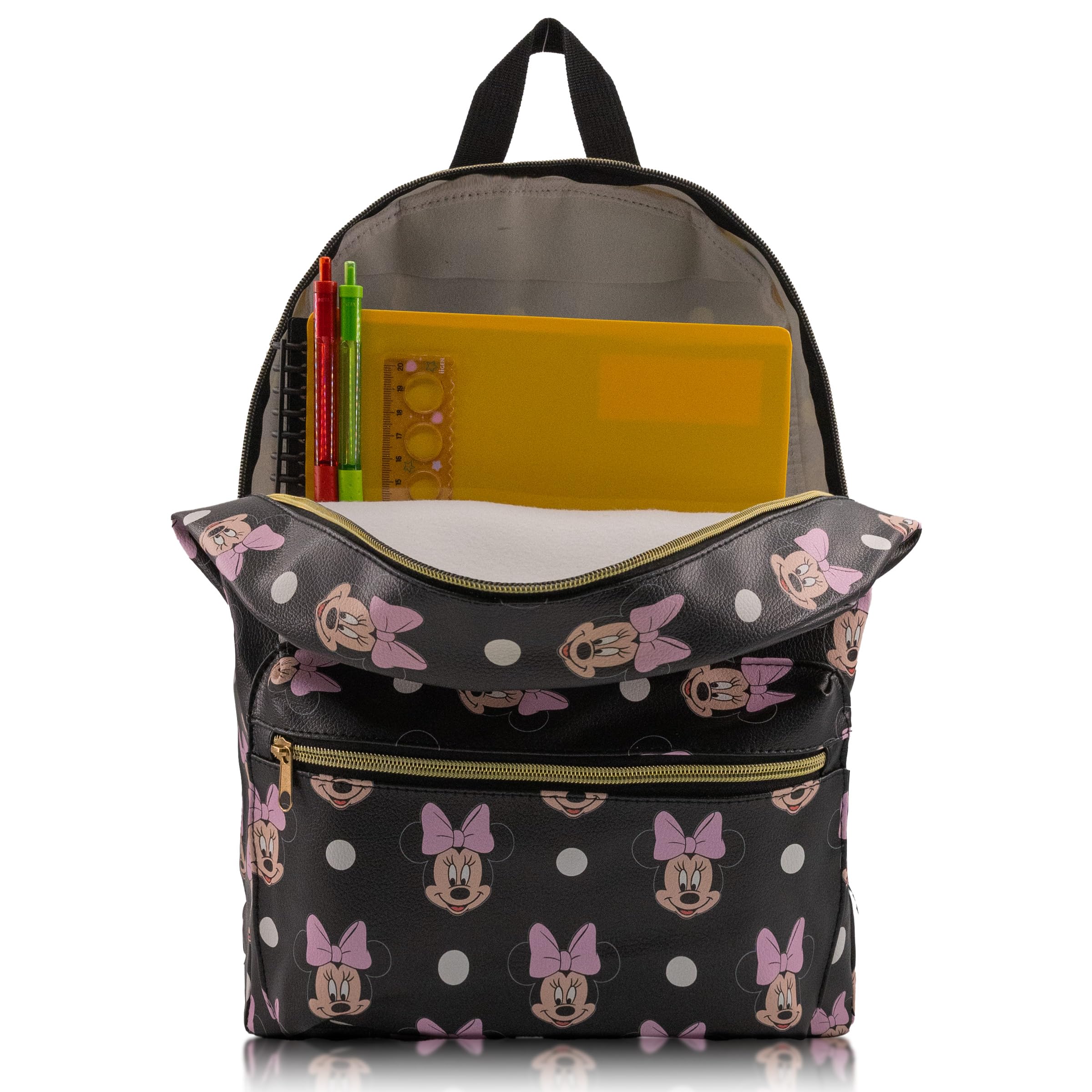 Hello Kitty, Stitch, Princess, Care Bears or Mickey Mouse Backpack for Women, Men, Unisex | Cute PU Leather Large Backpack