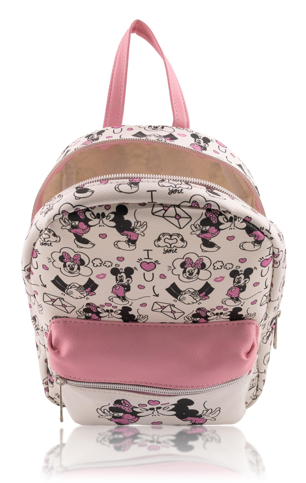 Disney Minnie Mouse Backpack for Women, Men, Boys, Girls, Unisex | Cute PU Leather 10" Mini Backpack Purse | Minnie Mouse Bag