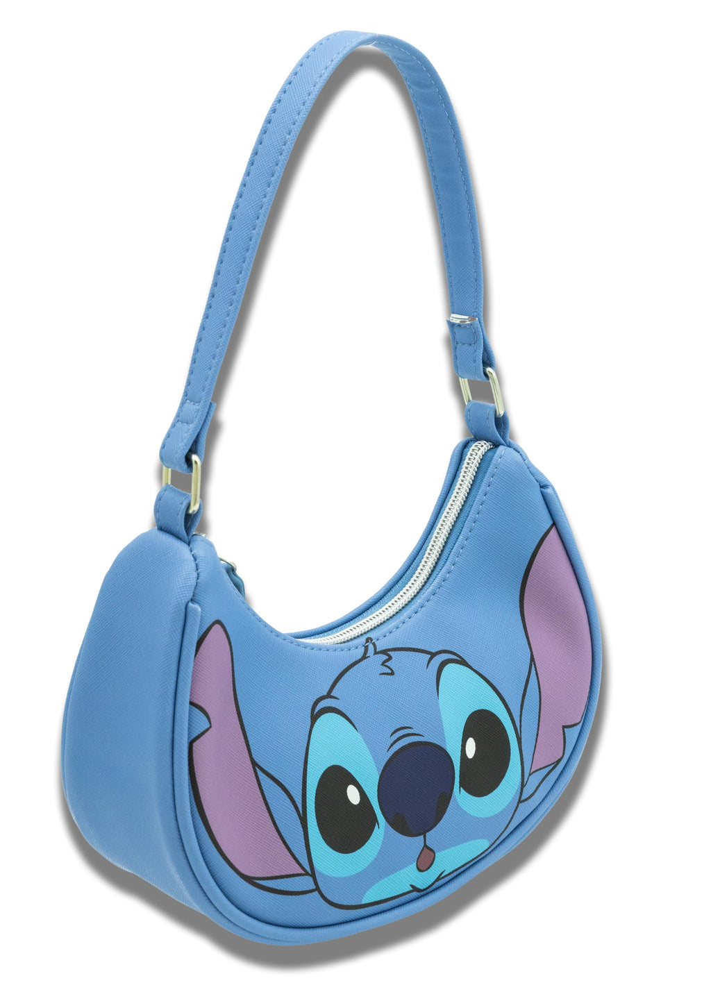 Disney Stitch Hobo Handbag Purse for Girls | Disney Crossbody Shoulder Bag with Adjustable Strap | Small PU Leather Toddler Purse, Everyday Tote or Travel Mini Bag for Kids Ages 3+